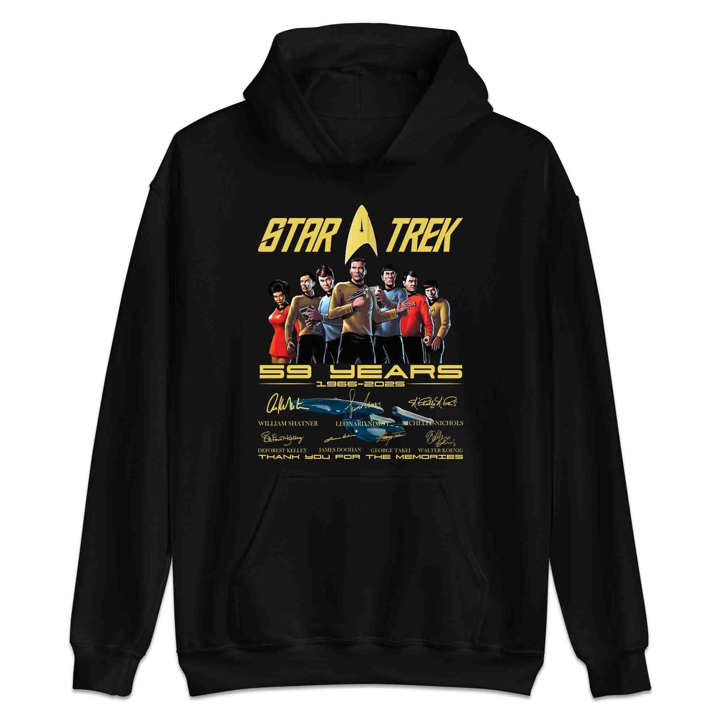 Star Trek 59th Anniversary T-Shirt, Jumper & Hoodie – Kirk, Spock & Original Crew Tribute (1966–2025) | PRODUCT CODE: ASDYTZXLK