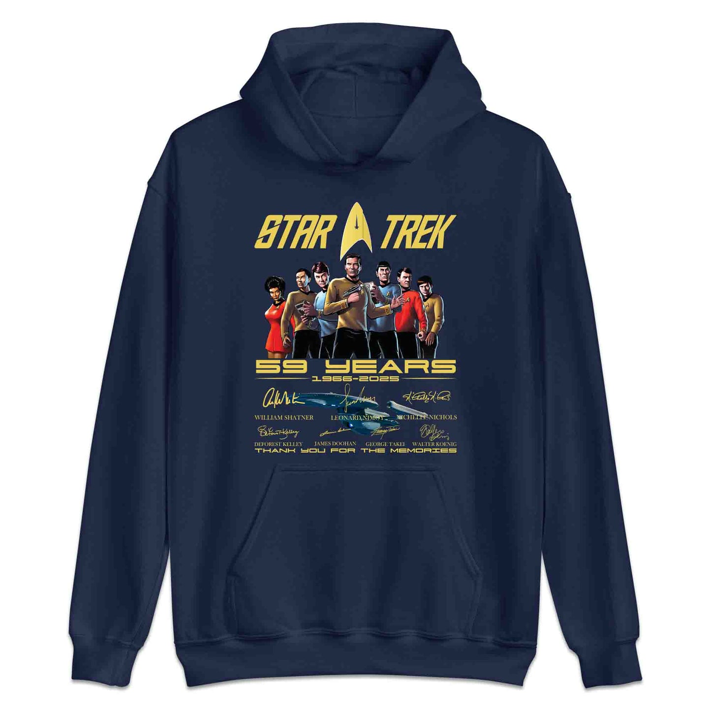 Star Trek 59th Anniversary T-Shirt, Jumper & Hoodie – Kirk, Spock & Original Crew Tribute (1966–2025) | PRODUCT CODE: ASDYTZXLK