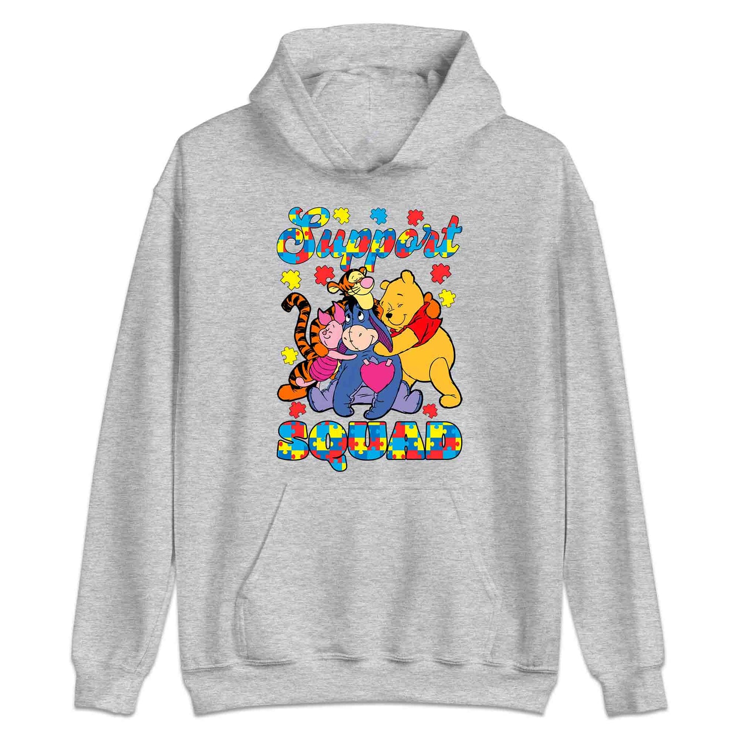 Autism Support Squad T-Shirt | Winnie the Pooh & Friends Hug Jumper | Inclusion Puzzle Hoodie | PRODUCT CODE: AURNYMCPALZ