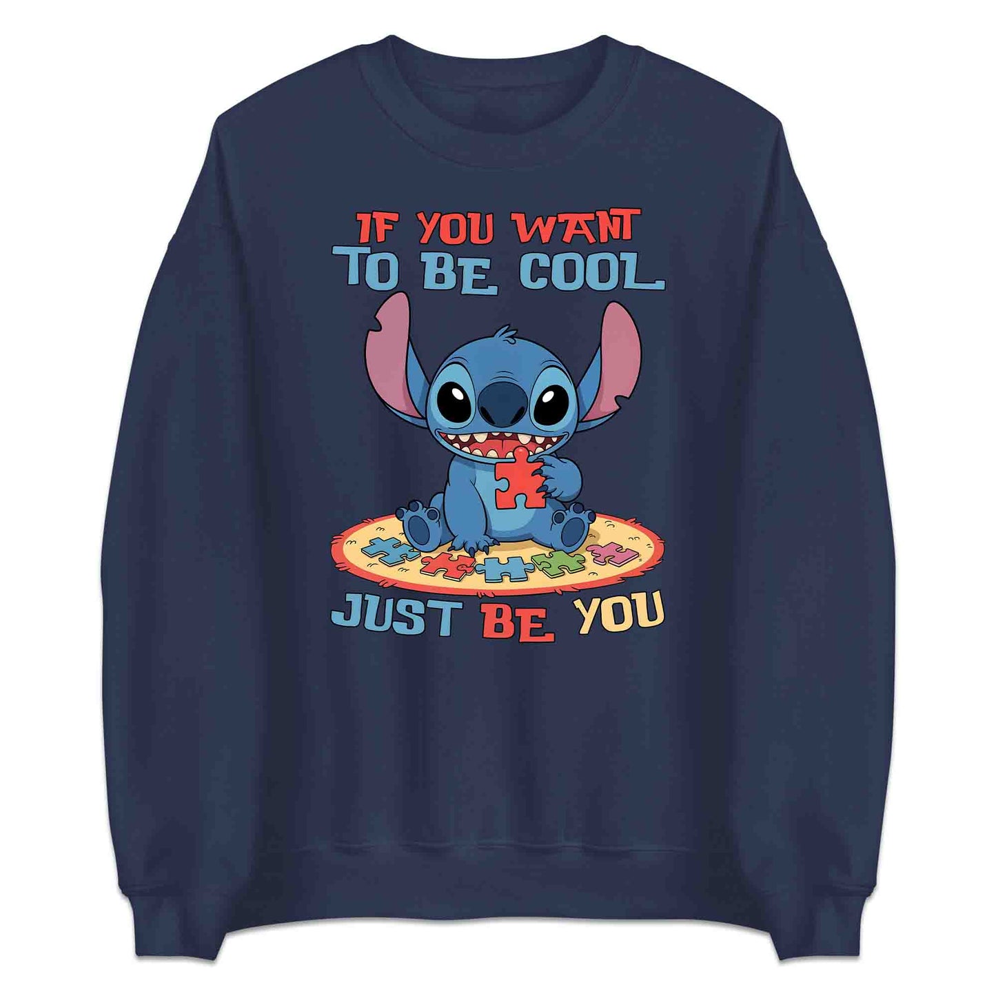 Autism Awareness Stitch T-Shirt | Disney Lilo & Stitch Jumper | Cartoon Puzzle Piece Hoodie | PRODUCT CODE: AYWERBNMOS