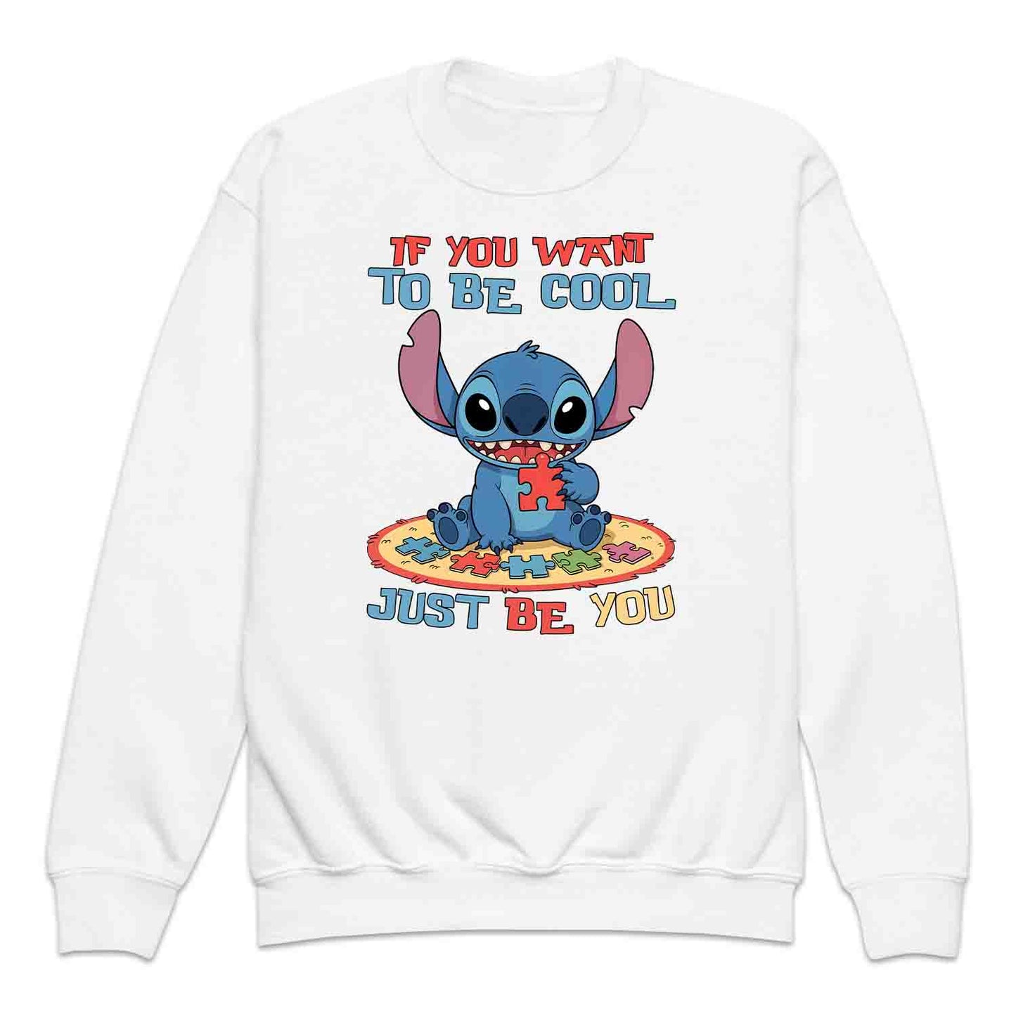 Autism Awareness Stitch Kids T-Shirt | Disney Lilo & Stitch Kids Jumper | Cartoon Puzzle Piece Hoodie | PRODUCT CODE: AYWERBNMOS