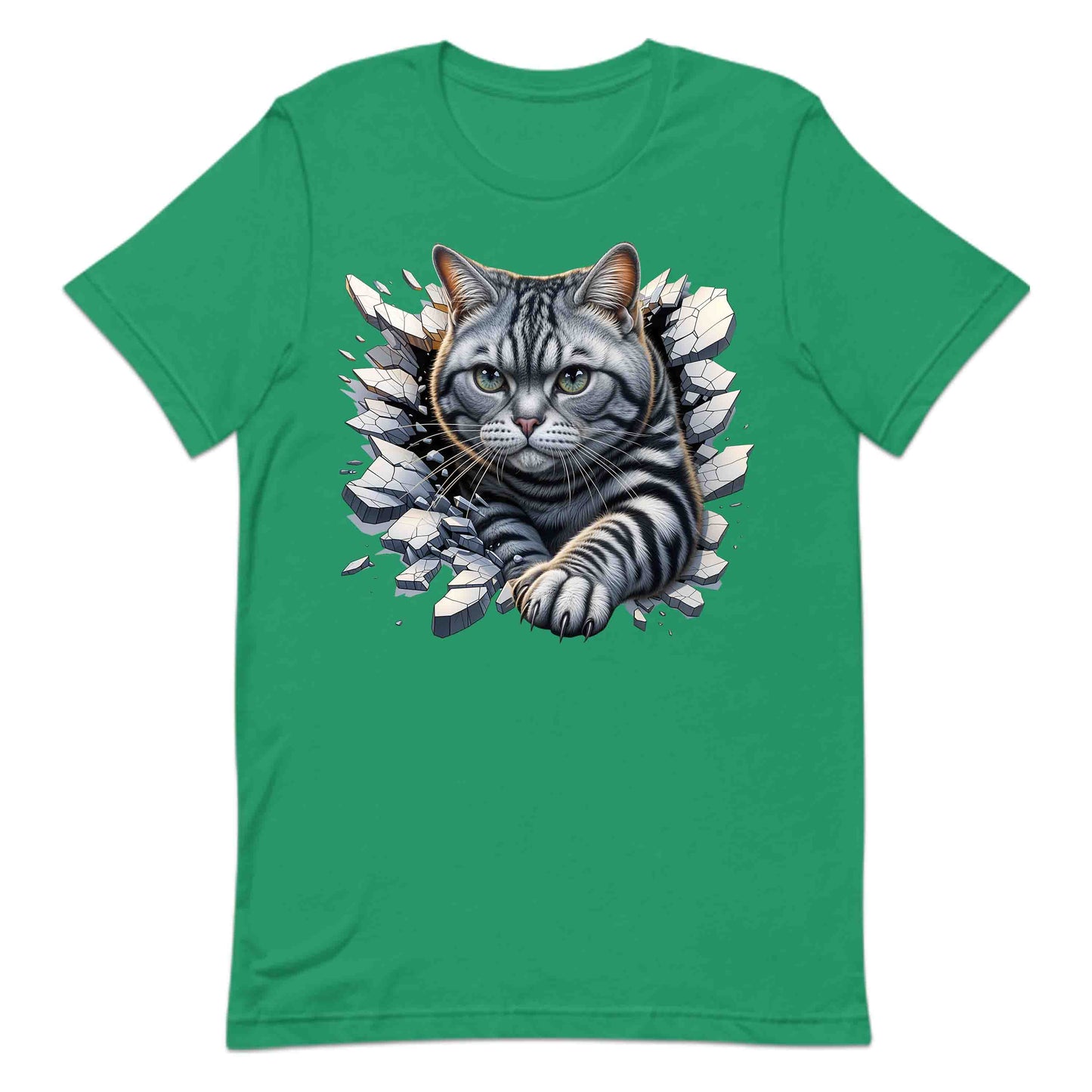 American Shorthair Cat Breaking Through Wall 3D Realistic Cat | PRODUCT CODE: AMRCNSHTWLBR