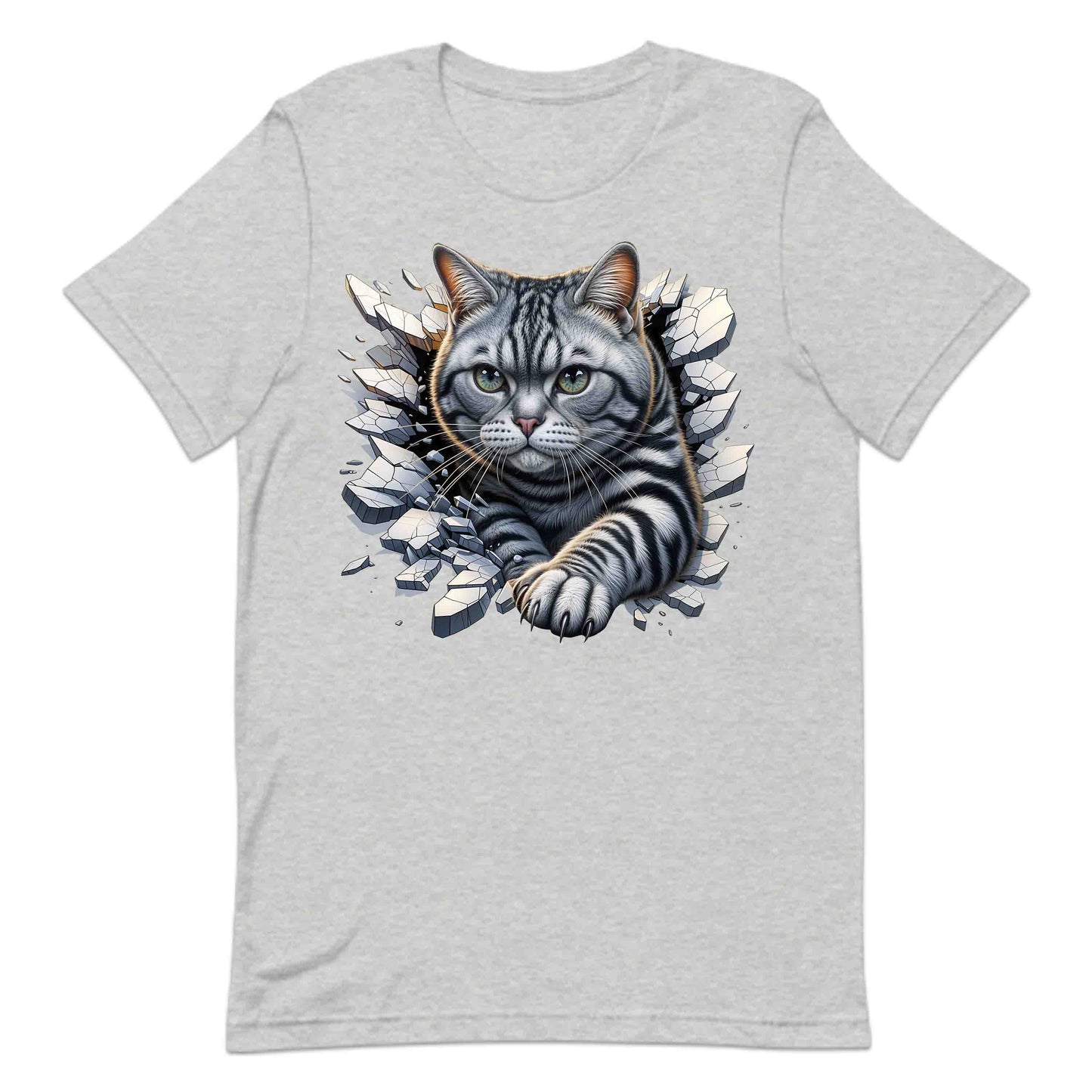 American Shorthair Cat Breaking Through Wall 3D Realistic Cat | PRODUCT CODE: AMRCNSHTWLBR