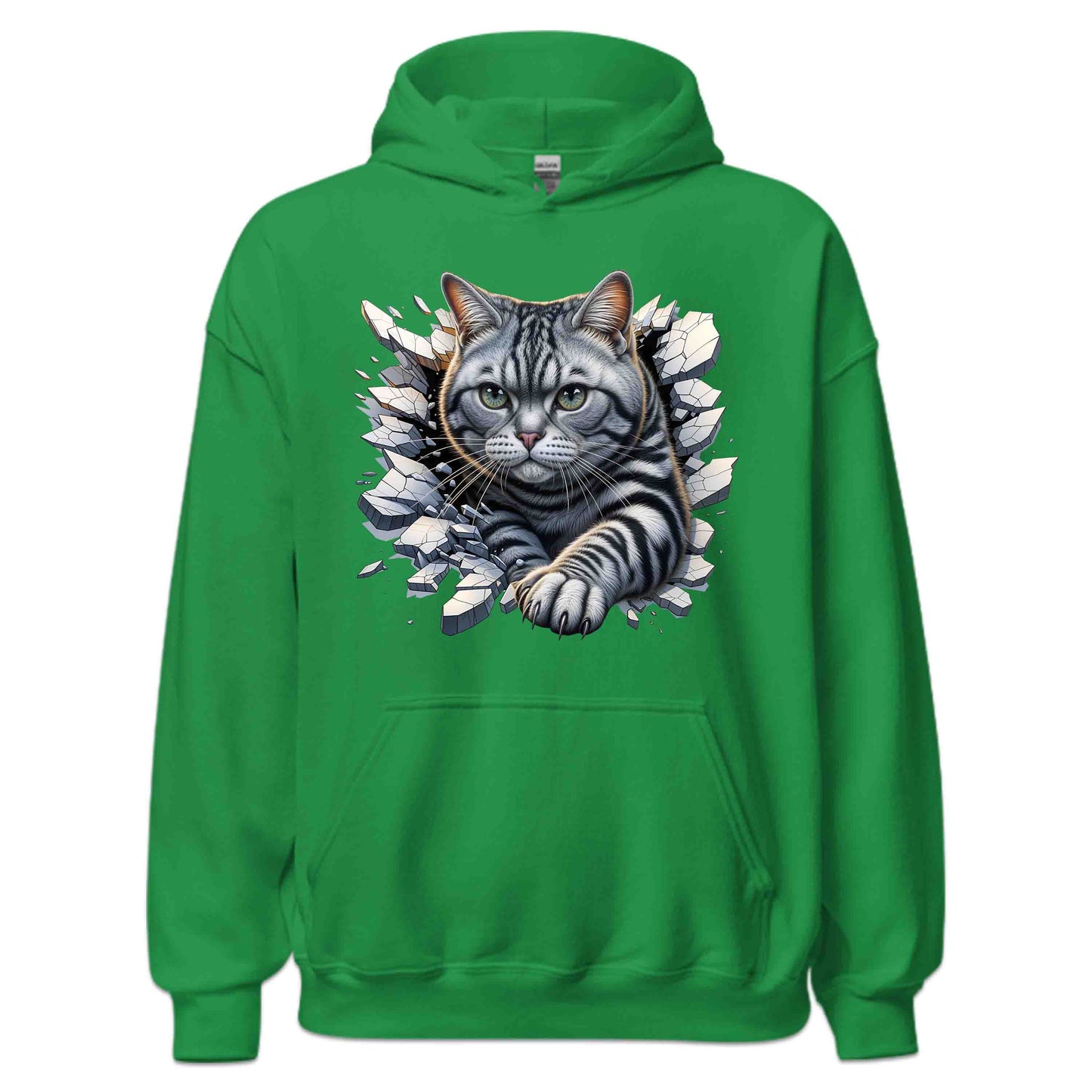 American Shorthair Cat Breaking Through Wall 3D Realistic Cat | PRODUCT CODE: AMRCNSHTWLBR