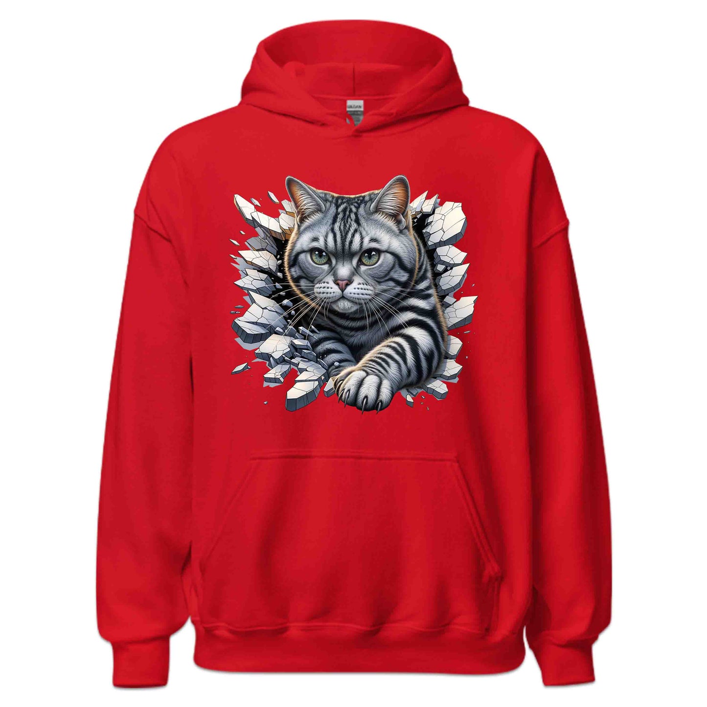 American Shorthair Cat Breaking Through Wall 3D Realistic Cat | PRODUCT CODE: AMRCNSHTWLBR