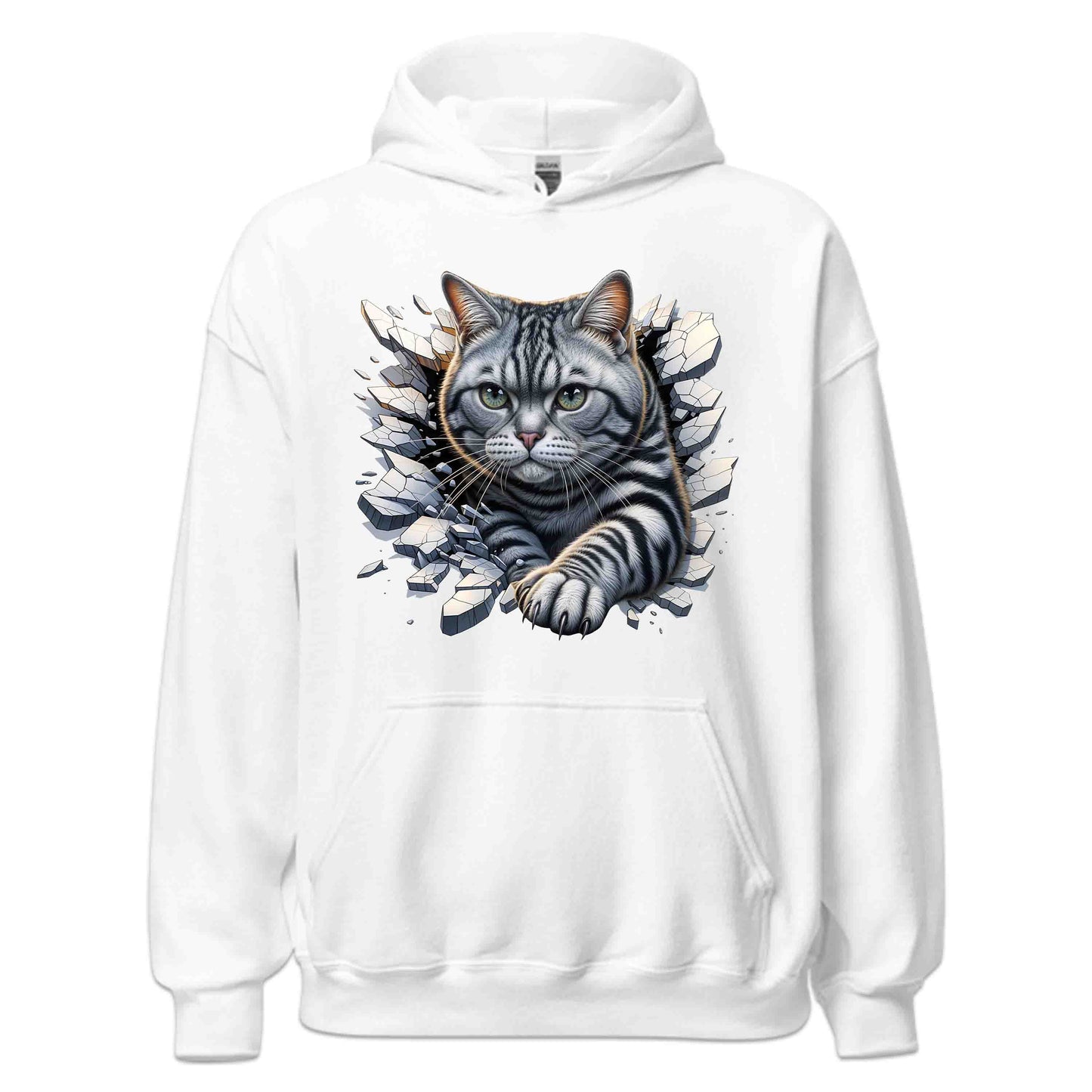 American Shorthair Cat Breaking Through Wall 3D Realistic Cat | PRODUCT CODE: AMRCNSHTWLBR