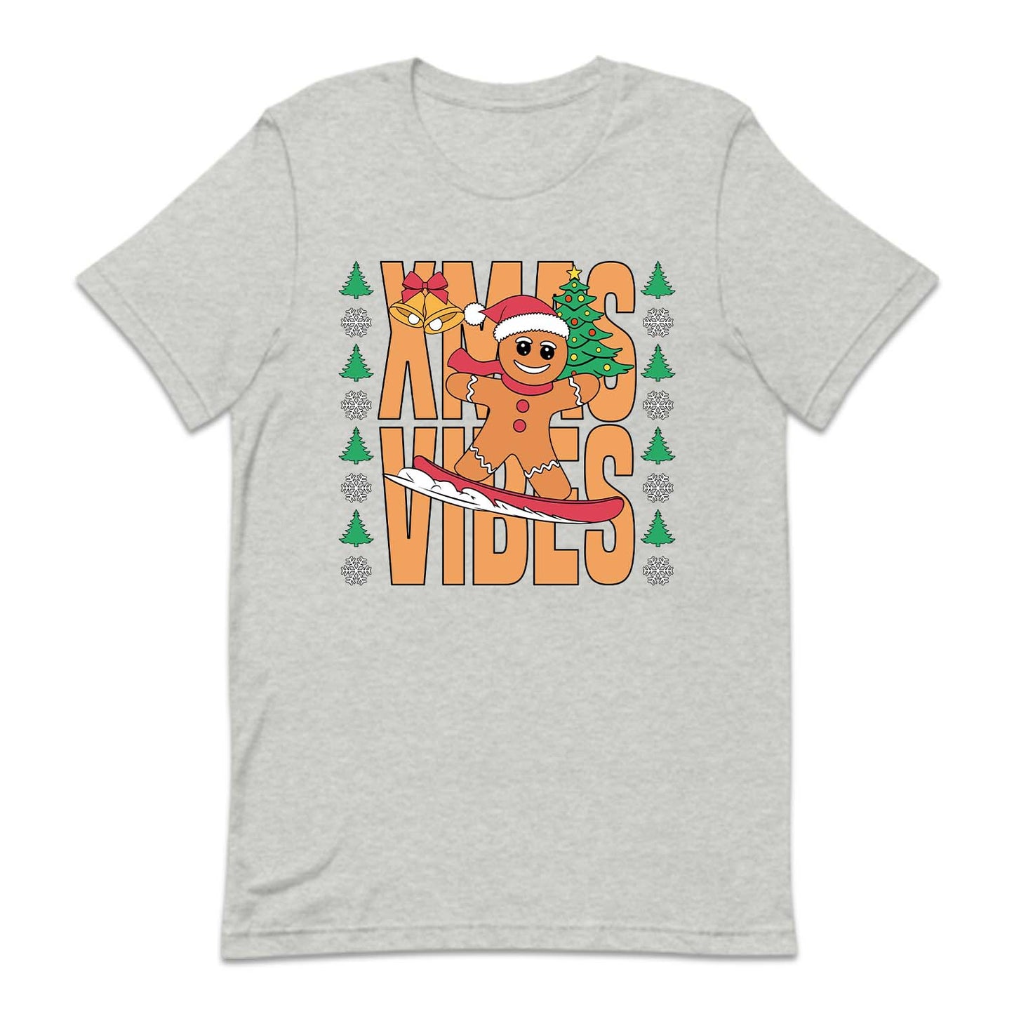 Christmas Gingerbread Man Snowboarding Xmas Vibes | PRODUCT CODE: GNRBDMSWNO