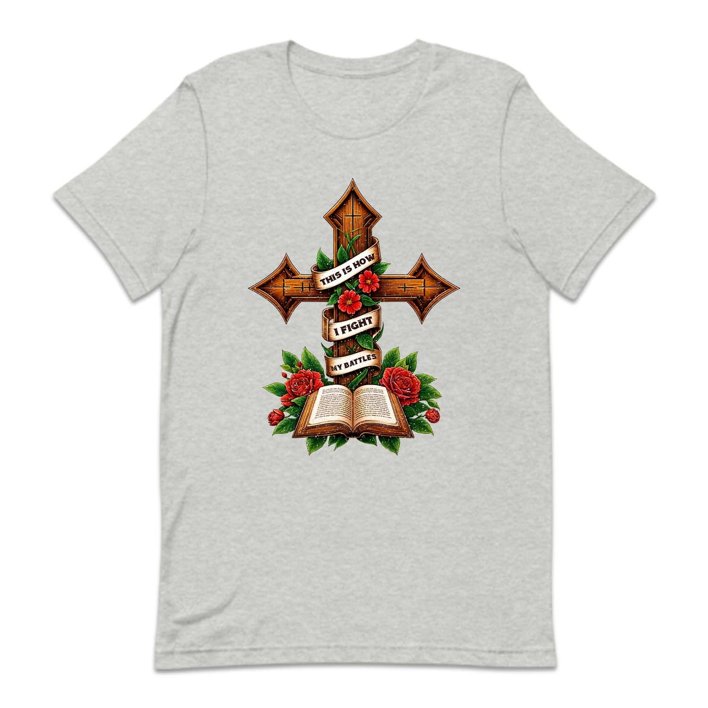 This Is How I Fight My Battles Religious Cross and Bible | PRODUCT CODE: THSOWGFTM