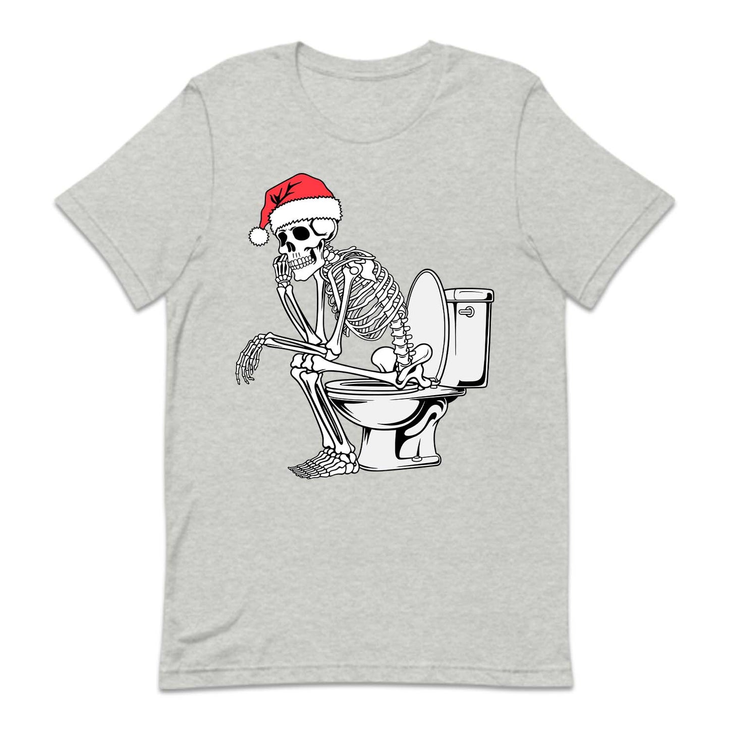 Christmas Skeleton on Toilet Dark Humor Sarcastic Xmas | PRODUCT CODE: SKLTCHRMOLW