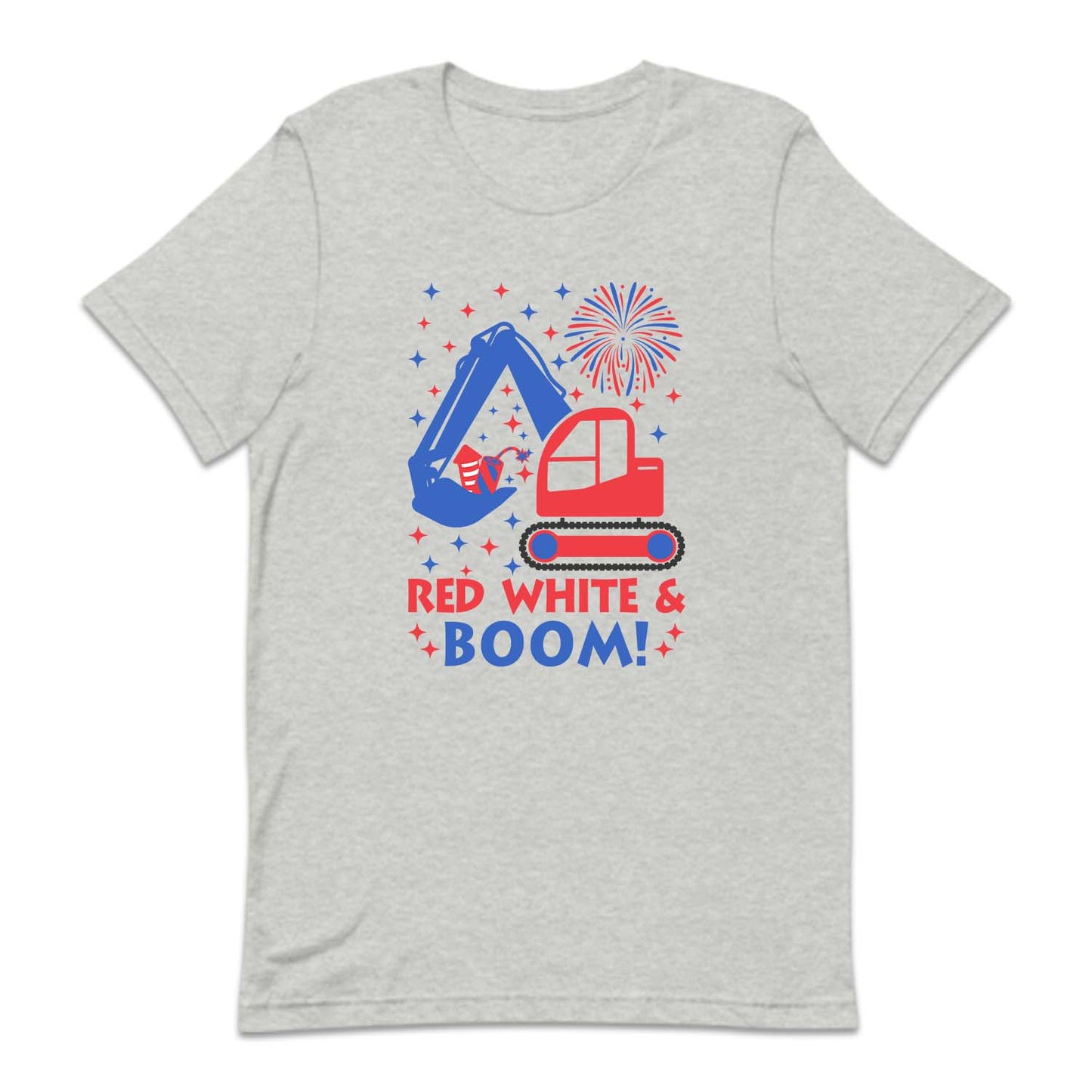 Red White & Boom Patriotic Excavator 4th Of July | PRODUCT CODE: REWHBOFRJ