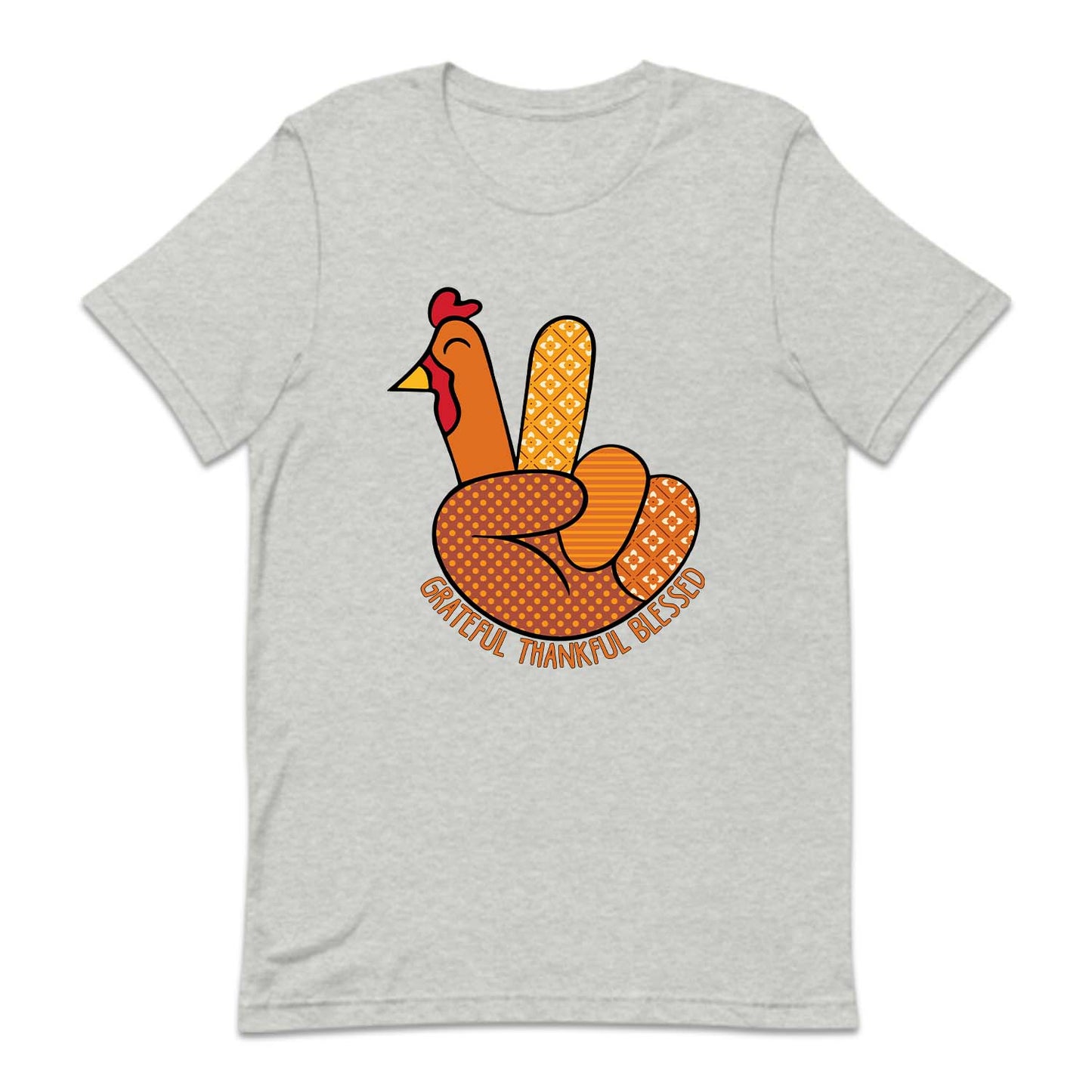 Thanksgiving Turkey Peace Sign Grateful Thankful Blessed | PRODUCT CODE: GRFTHNKBLSP