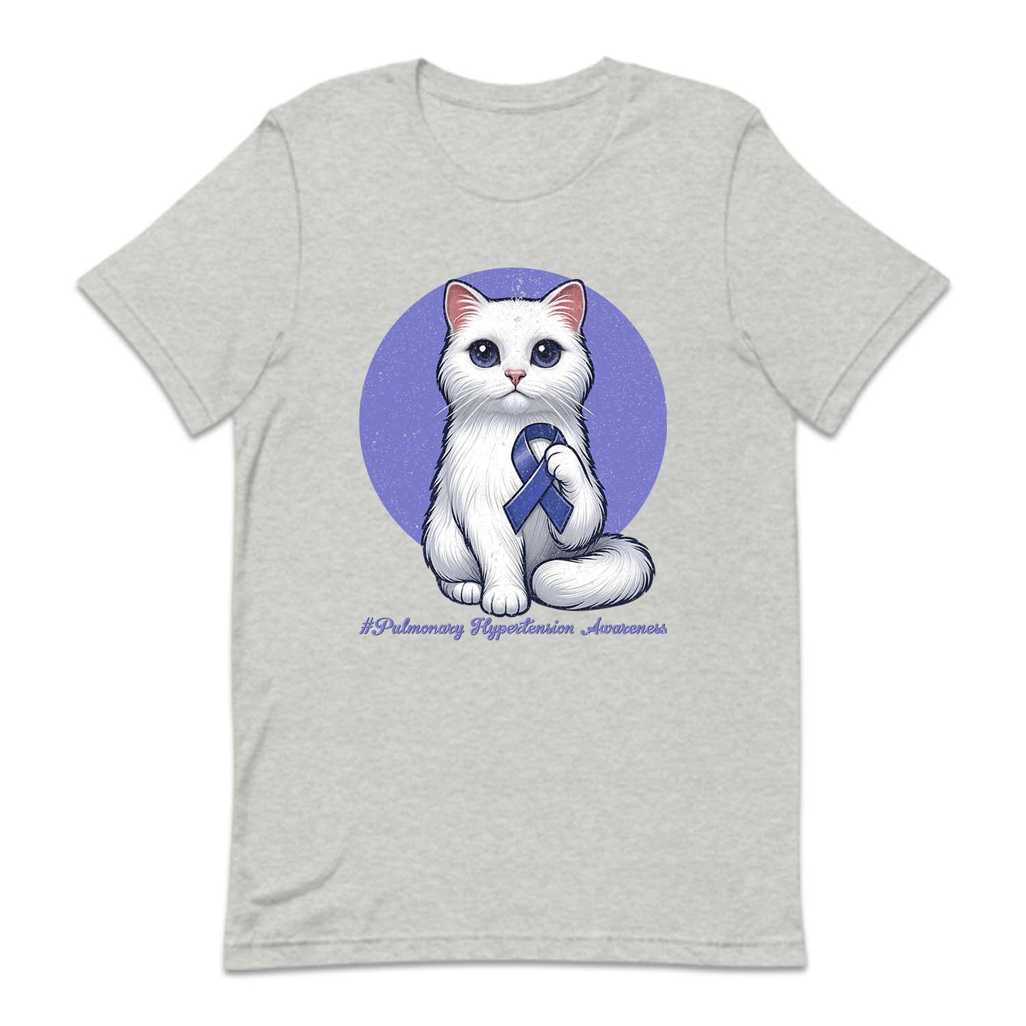 Pulmonary Hypertension Awareness Cat Holding Purple Ribbon | PRODUCT CODE: PLHPRTNSAW