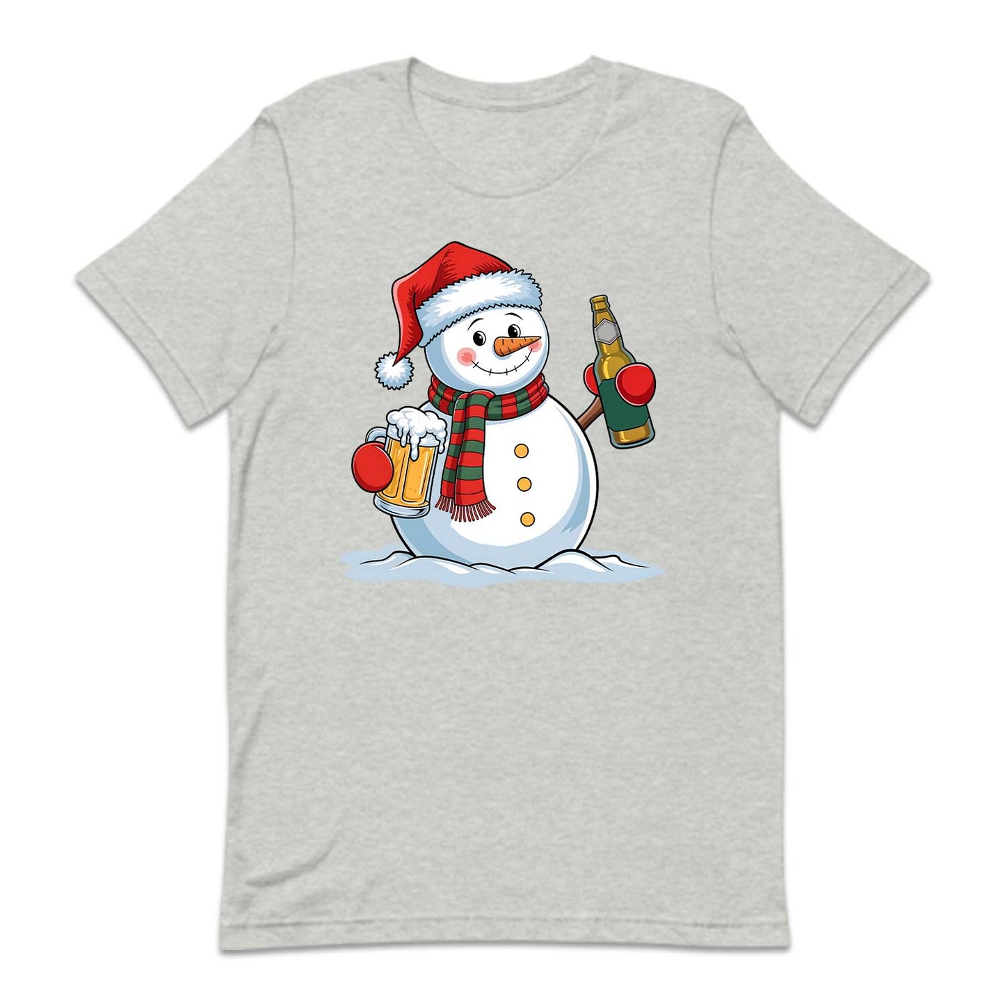 Christmas Snowman Drinking Beer Merry Beermas Xmas Frosty Beer | PRODUCT CODE: CTSNWMDRKBF