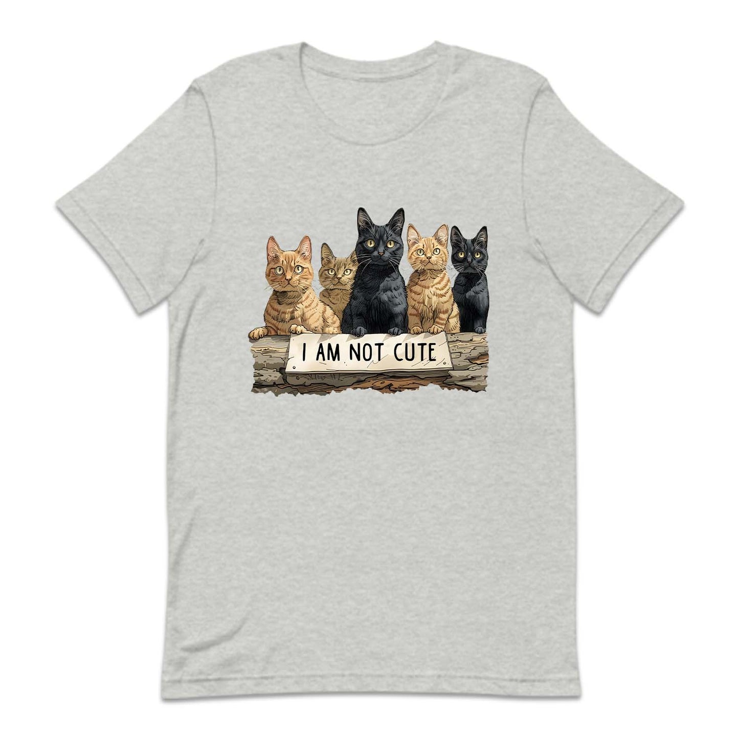 I Am Not Cute Sign Funny Five Cats | PRODUCT CODE: FVCTIMNTCG