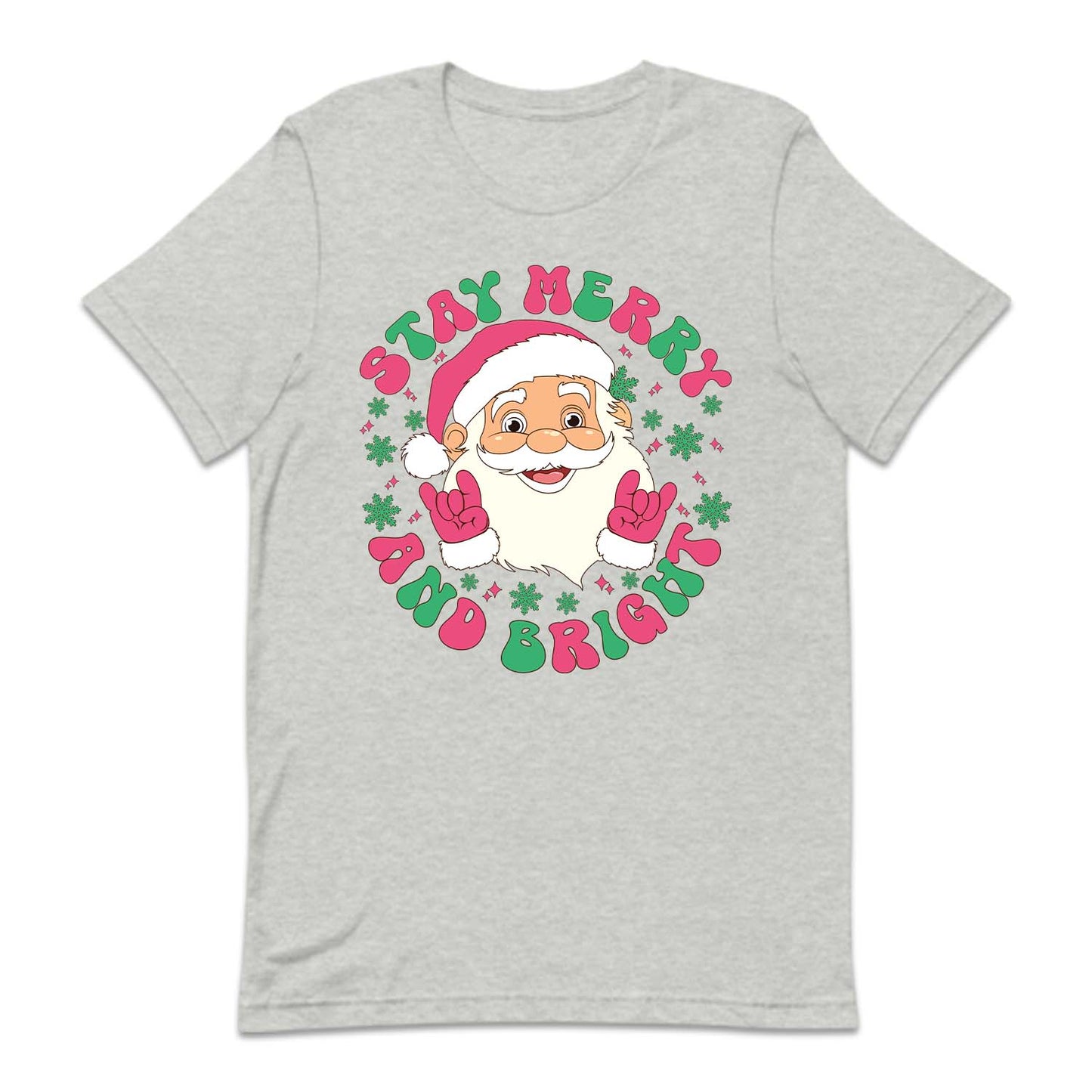 Stay Merry and Bright Pink Christmas Santa Claus Xmas | PRODUCT CODE: STMRABGHTPK