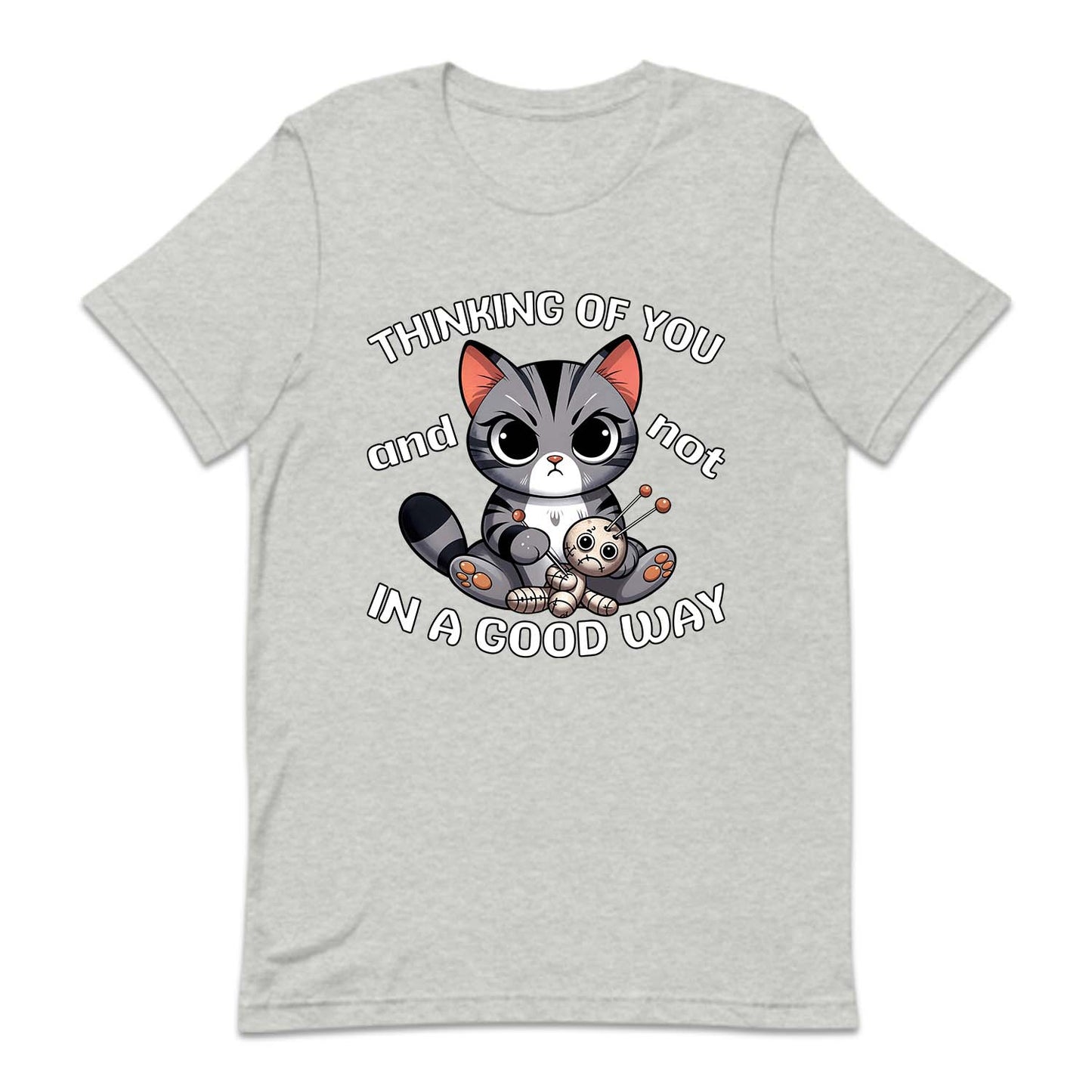 Humorous Cat with Toy Thinking of You and Not in a Good Way | PRODUCT CODE: HMRCTWYOHK