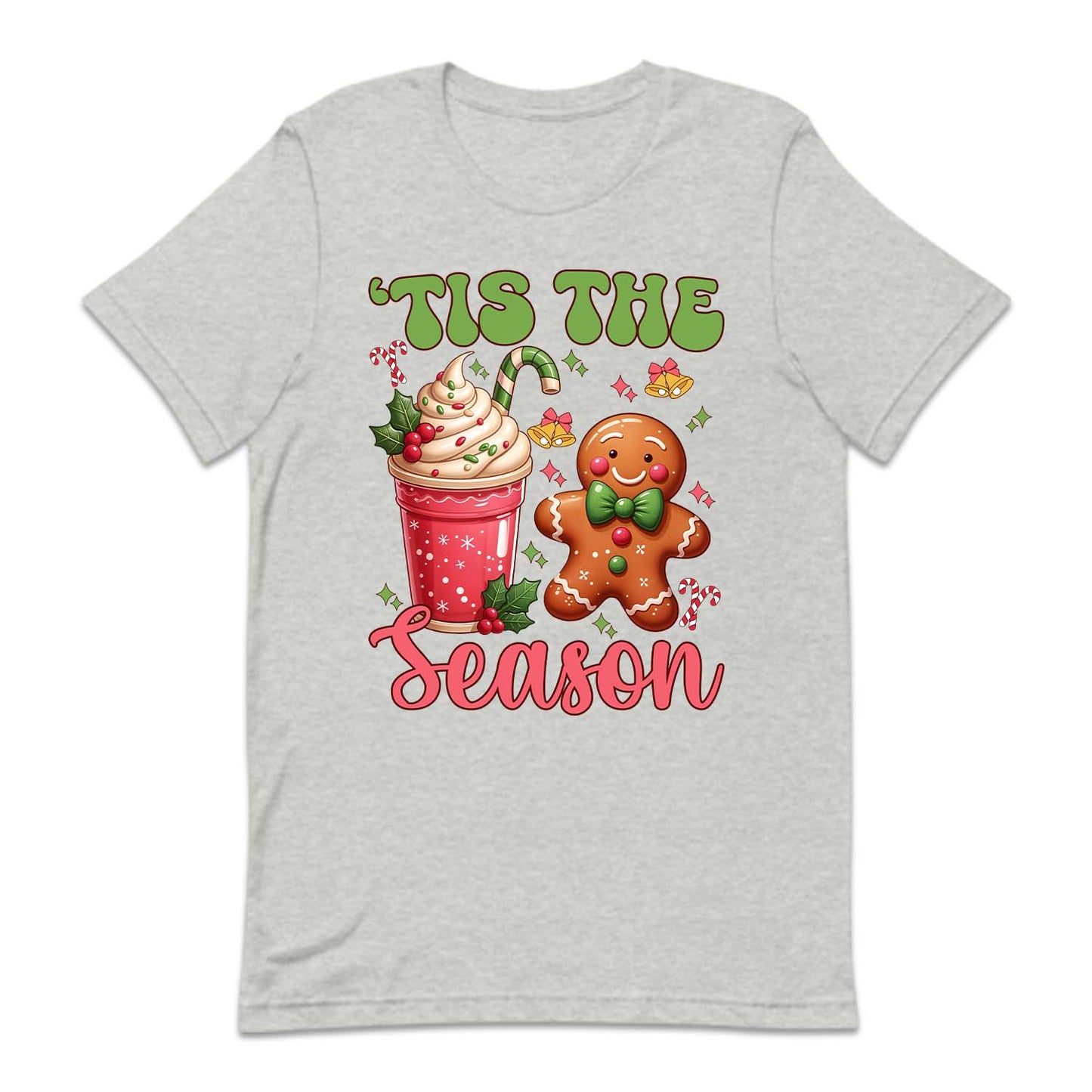Tis The Season Pink Christmas Hot Cocoa Cup & Gingerbread Man Xmas | PRODUCT CODE: TSHEANOPKNCH
