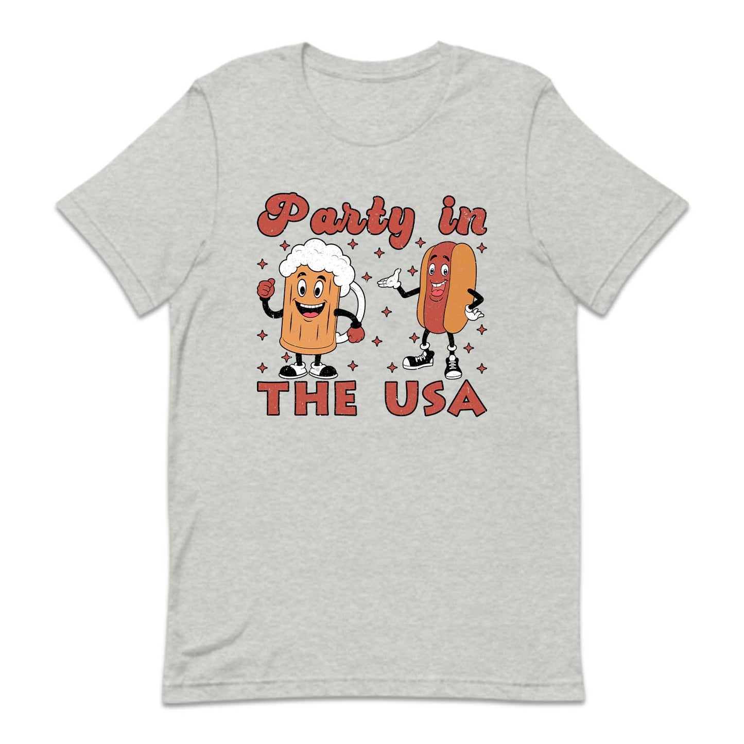 Party In The USA Hot Dog And Beer Drinking 4th of July | PRODUCT CODE: PRYTNHSAU