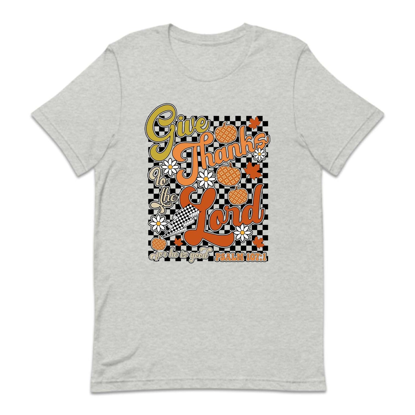 Give Thanks to the Lord Psalm 107:1 Floral Bible Verse Thanksgiving | PRODUCT CODE: GVTHNKLRDP