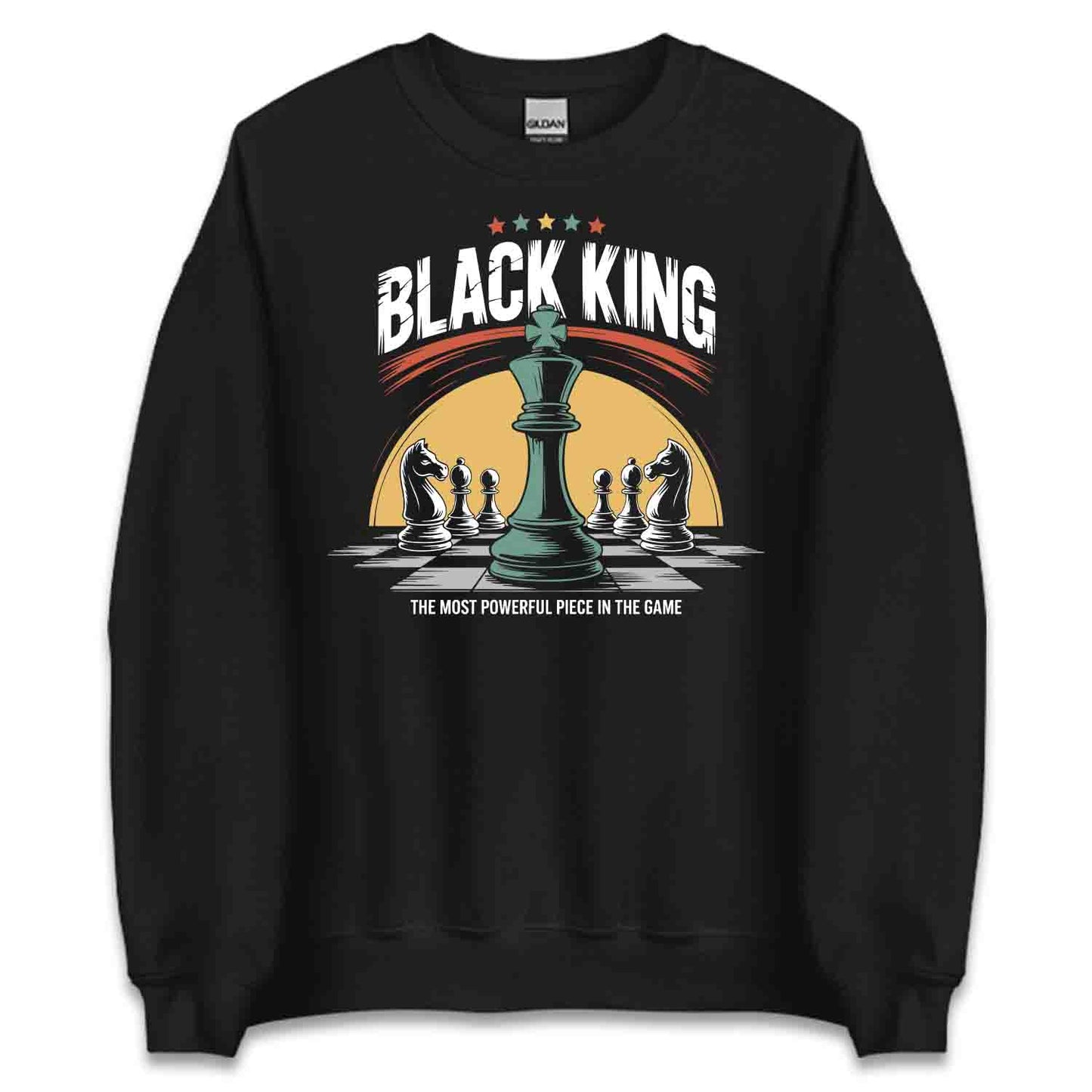 Black King Chess T-Shirt, Melanin Champion Sweatshirt, Strategic Leader Hoodie | PRODUCT CODE: BAJSKDCHAS