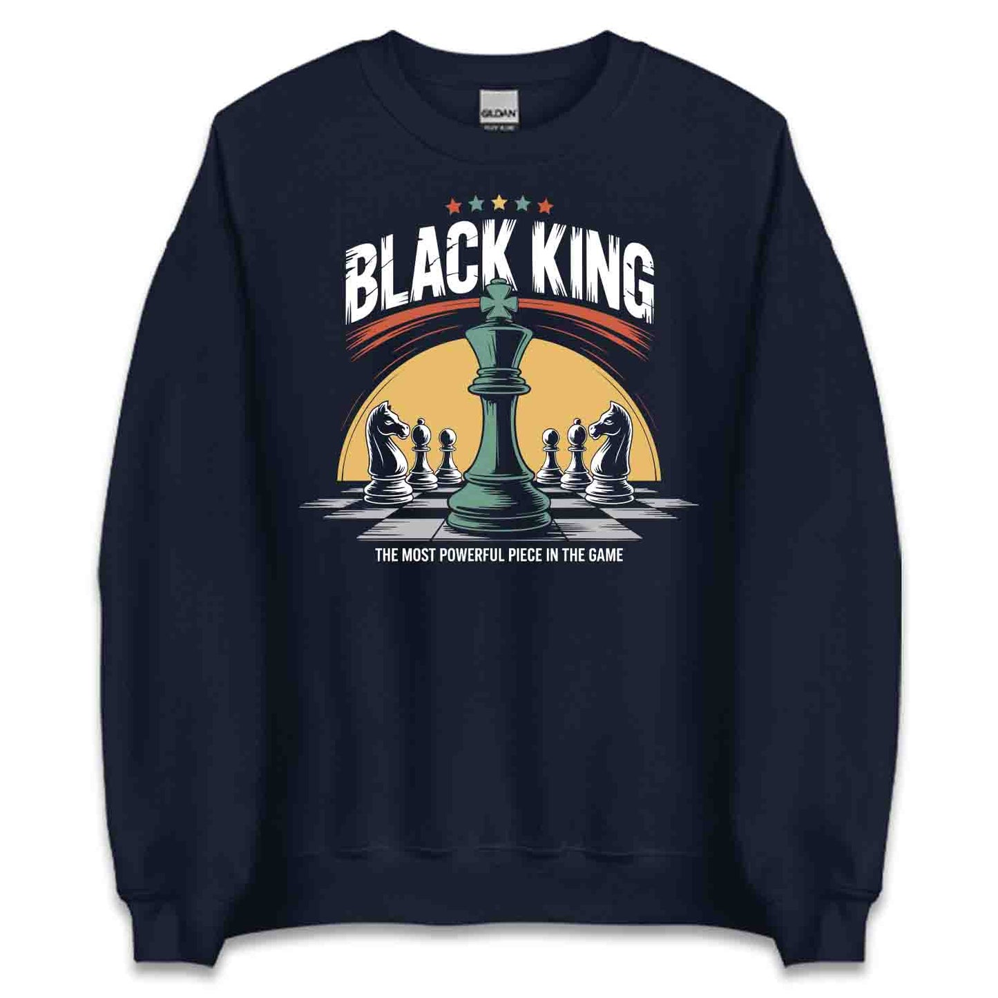 Black King Chess T-Shirt, Melanin Champion Sweatshirt, Strategic Leader Hoodie | PRODUCT CODE: BAJSKDCHAS