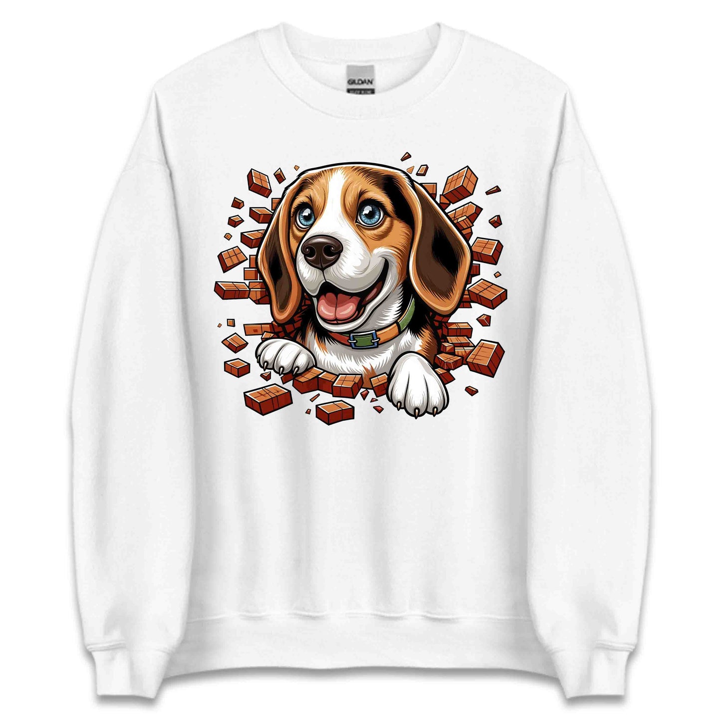 Beagle Dog Breaking Through Wall 3D Realistic Dog | PRODUCT CODE: BEGLDGOBKRTH