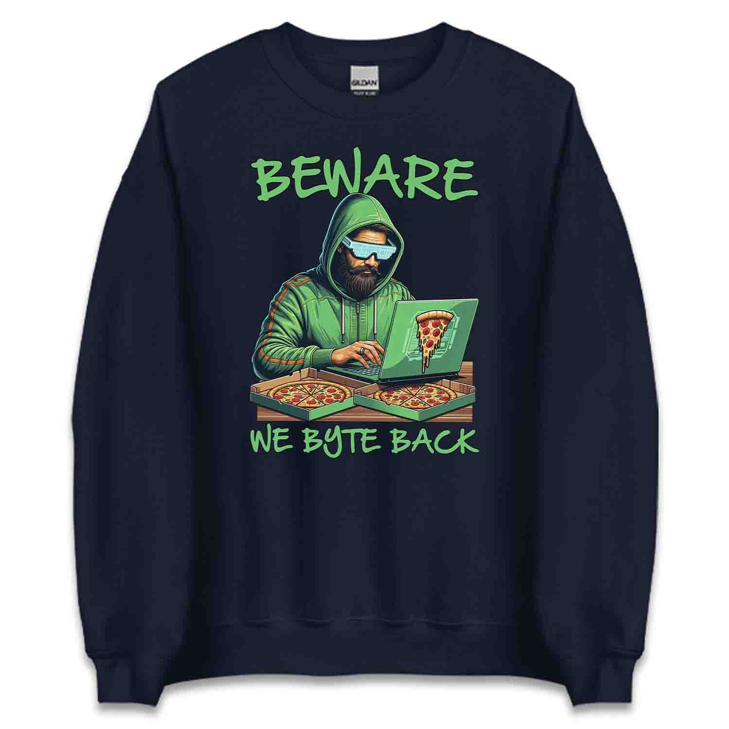 We Byte Back – Funny Hacker T-Shirt, Sweatshirt & Hoodie for Coders & IT Pros | PRODUCT CODE: BERJSHNJKAQ