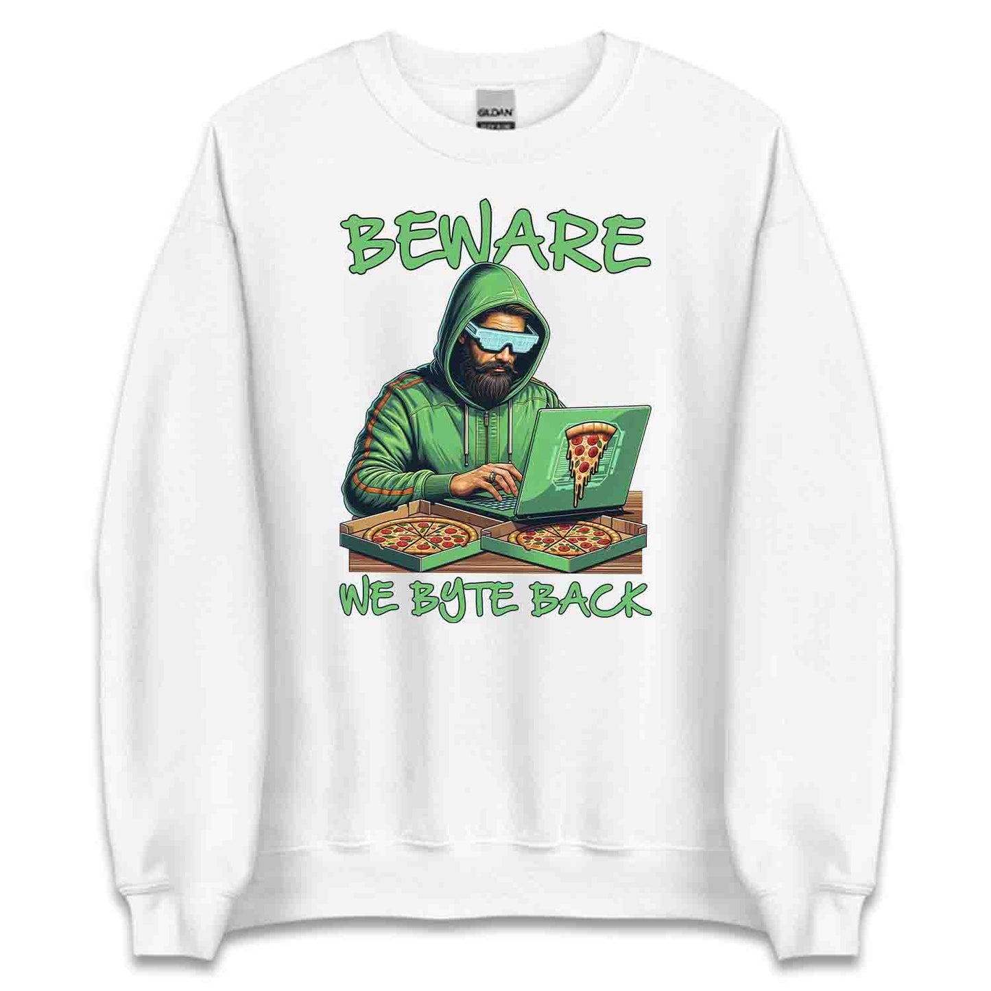 We Byte Back – Funny Hacker T-Shirt, Sweatshirt & Hoodie for Coders & IT Pros | PRODUCT CODE: BERJSHNJKAQ
