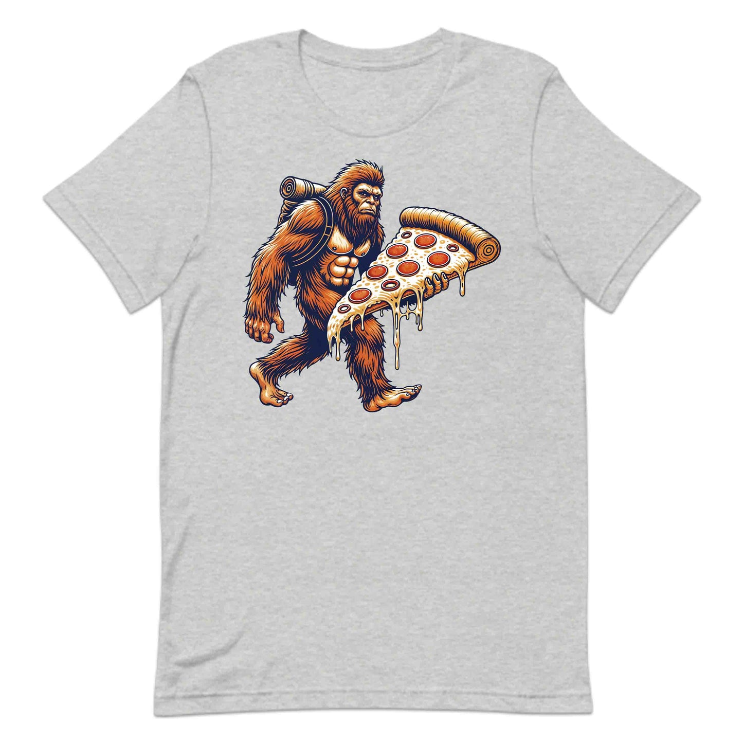 Bigfoot Pizza Lover Giant Cheesy Slice Sasquatch Hiking Adventure | PRODUCT CODE: BGFTPZALBVNRO