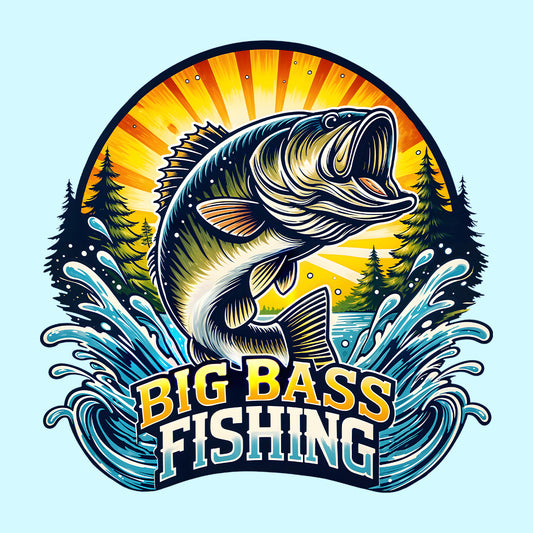 Big Bass Fishing Retro Anglers & Outdoor Enthusiasts | PRODUCT CODE: BGSFNRTEANLO