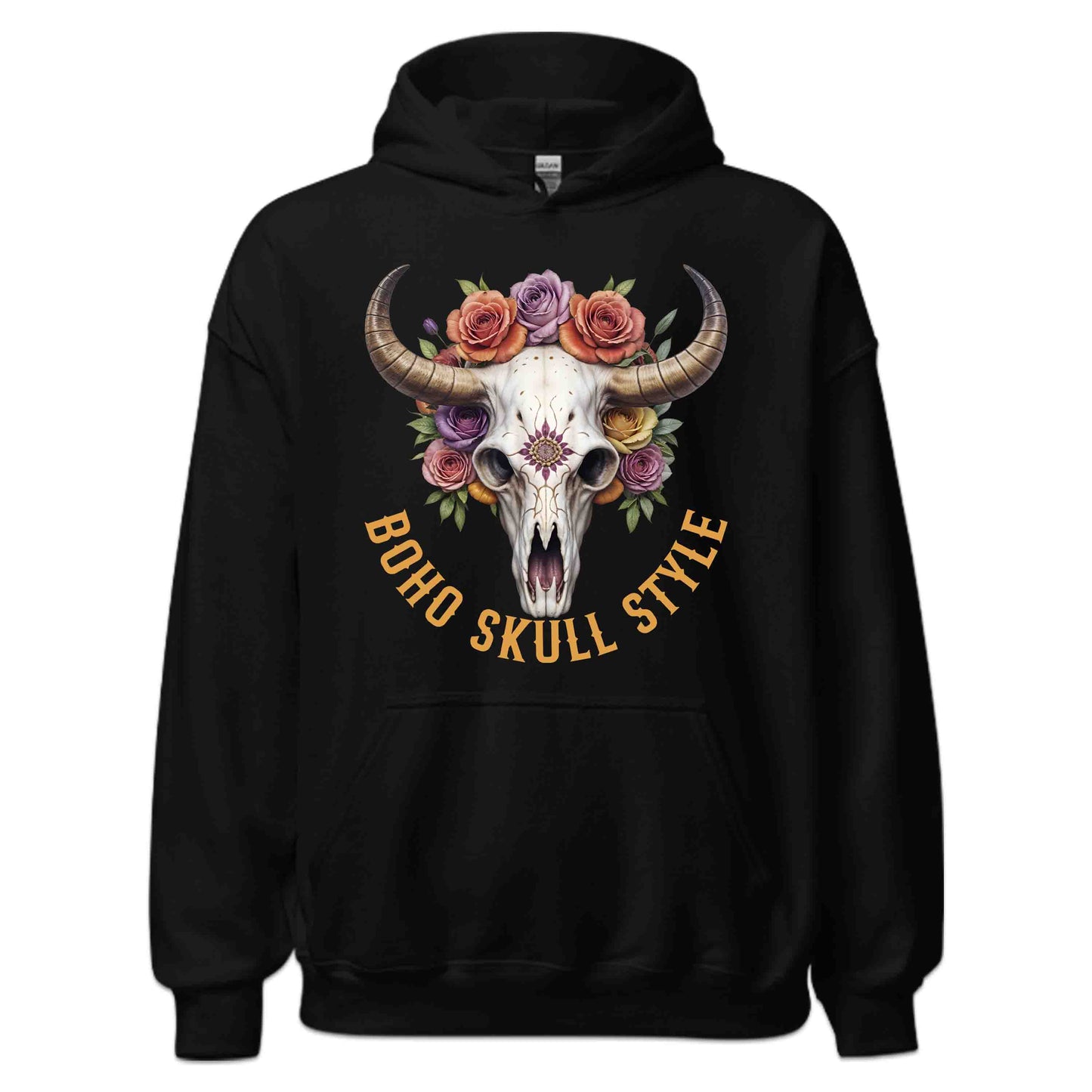 Boho Cow Skull Floral Rustic Western Style Bohemian Fashion Lovers | PRODUCT CODE: BHCWSKLUOFR