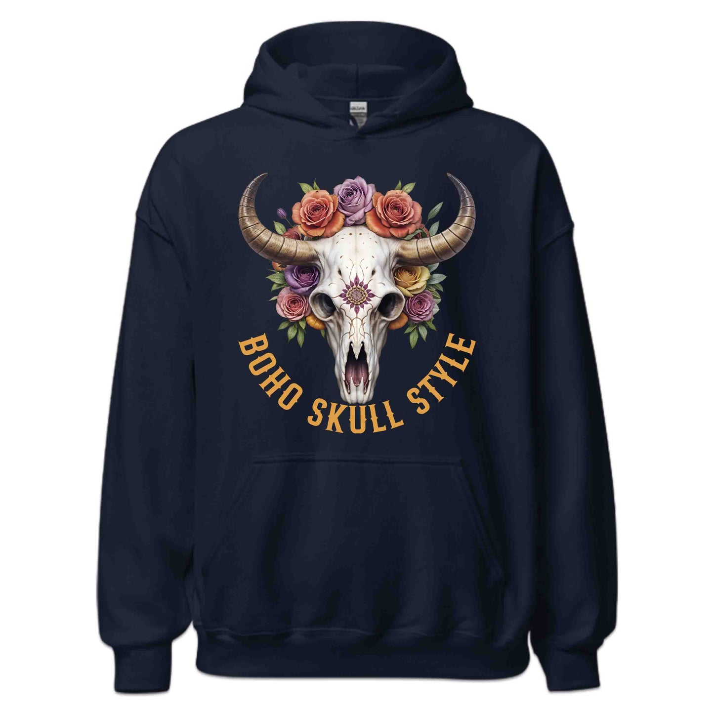 Boho Cow Skull Floral Rustic Western Style Bohemian Fashion Lovers | PRODUCT CODE: BHCWSKLUOFR
