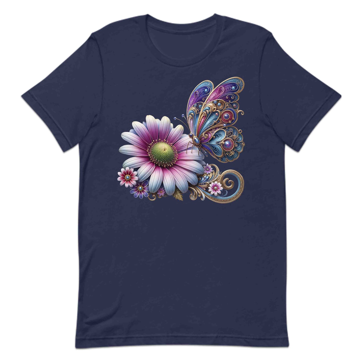 Bohemian Butterfly Floral Whimsical Nature-Inspired Daisy Flower | PRODUCT CODE: BHMNETFLWYN