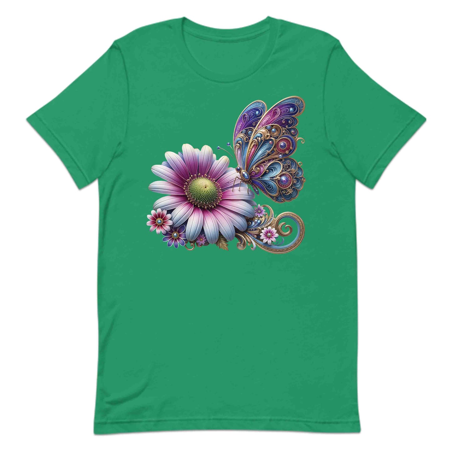 Bohemian Butterfly Floral Whimsical Nature-Inspired Daisy Flower | PRODUCT CODE: BHMNETFLWYN