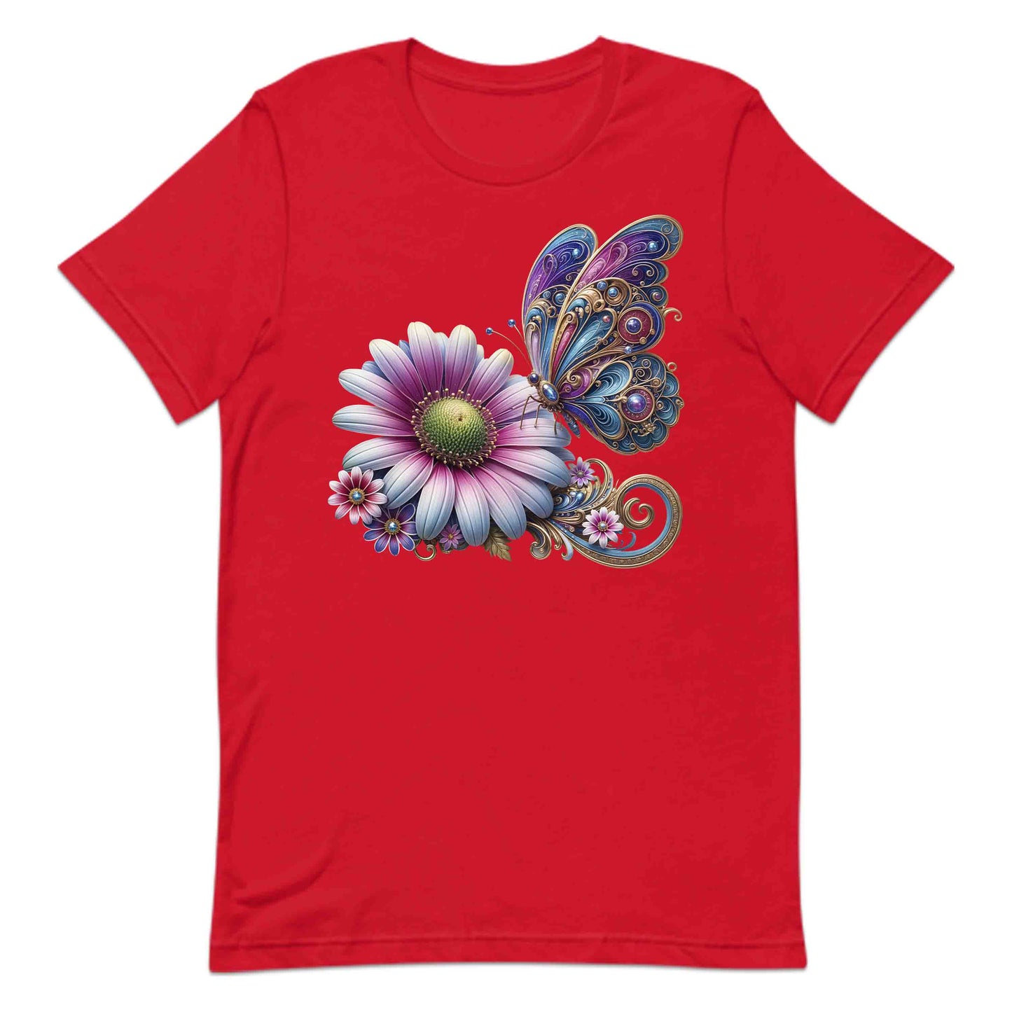 Bohemian Butterfly Floral Whimsical Nature-Inspired Daisy Flower | PRODUCT CODE: BHMNETFLWYN