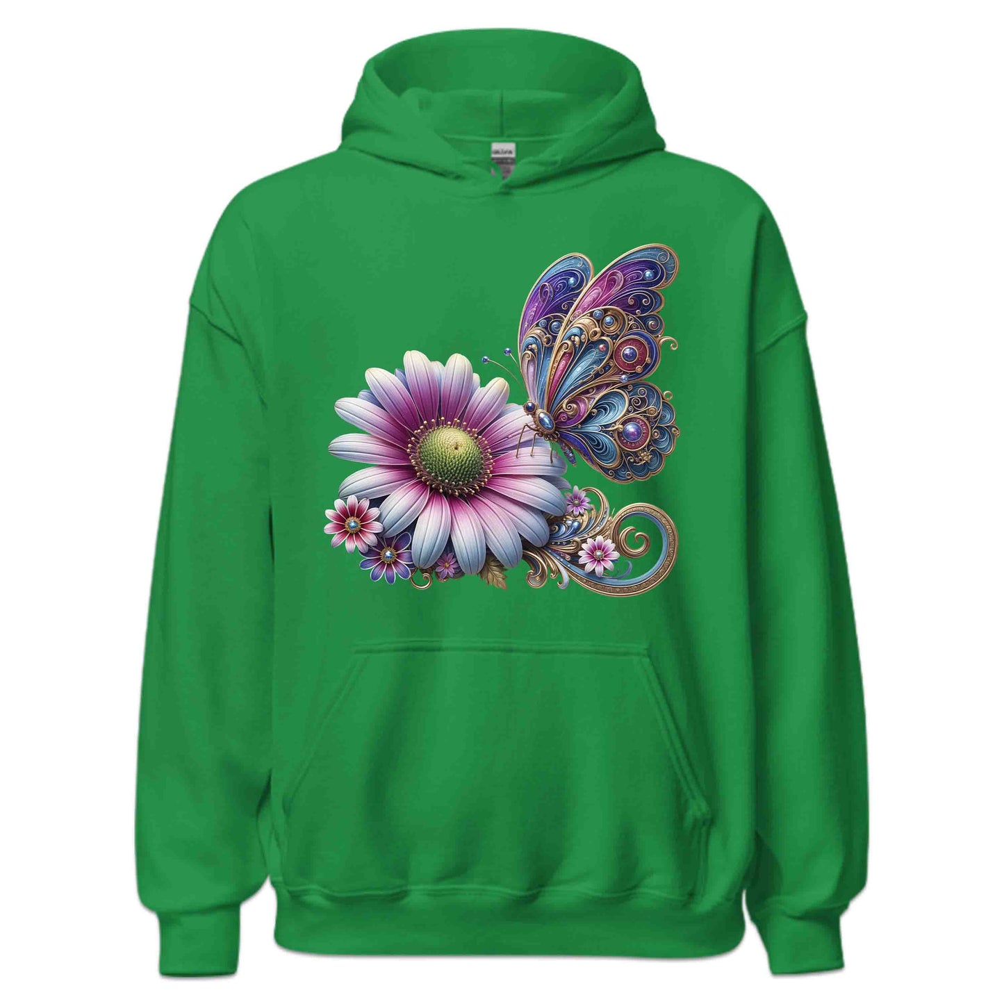 Bohemian Butterfly Floral Whimsical Nature-Inspired Daisy Flower | PRODUCT CODE: BHMNETFLWYN
