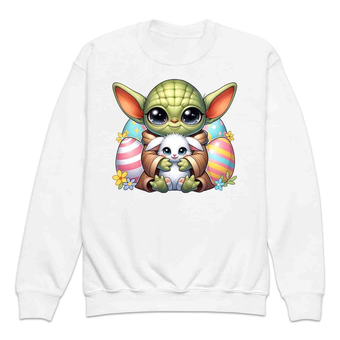 Baby Yoda Easter Kids T-Shirt | Grogu & Bunny Kids Jumper | Star Wars Pastel Eggs & Flowers Hoodie | PRODUCT CODE: BJKEWRUXCVY