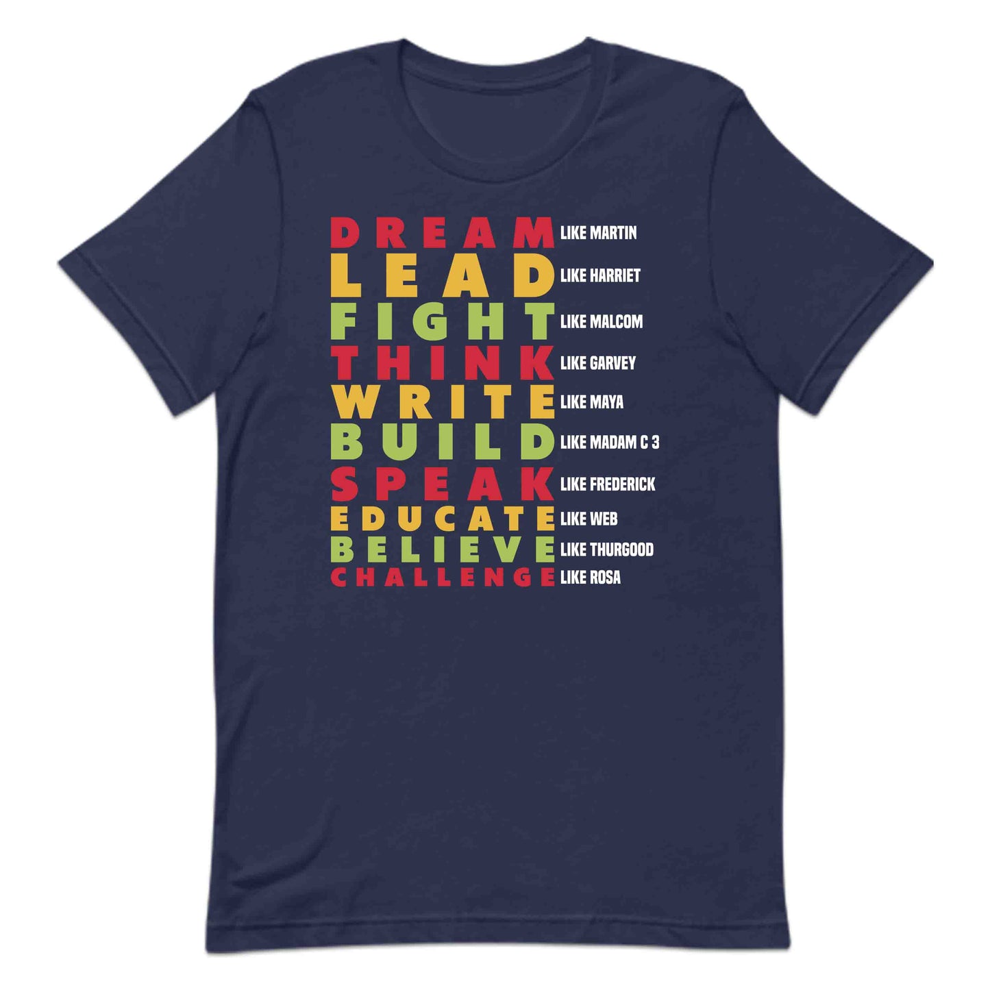 Black History Leaders Honoring Martin Malcolm Harriet Inspirational Typography | PRODUCT CODE: BLCHSTRYLDEAN