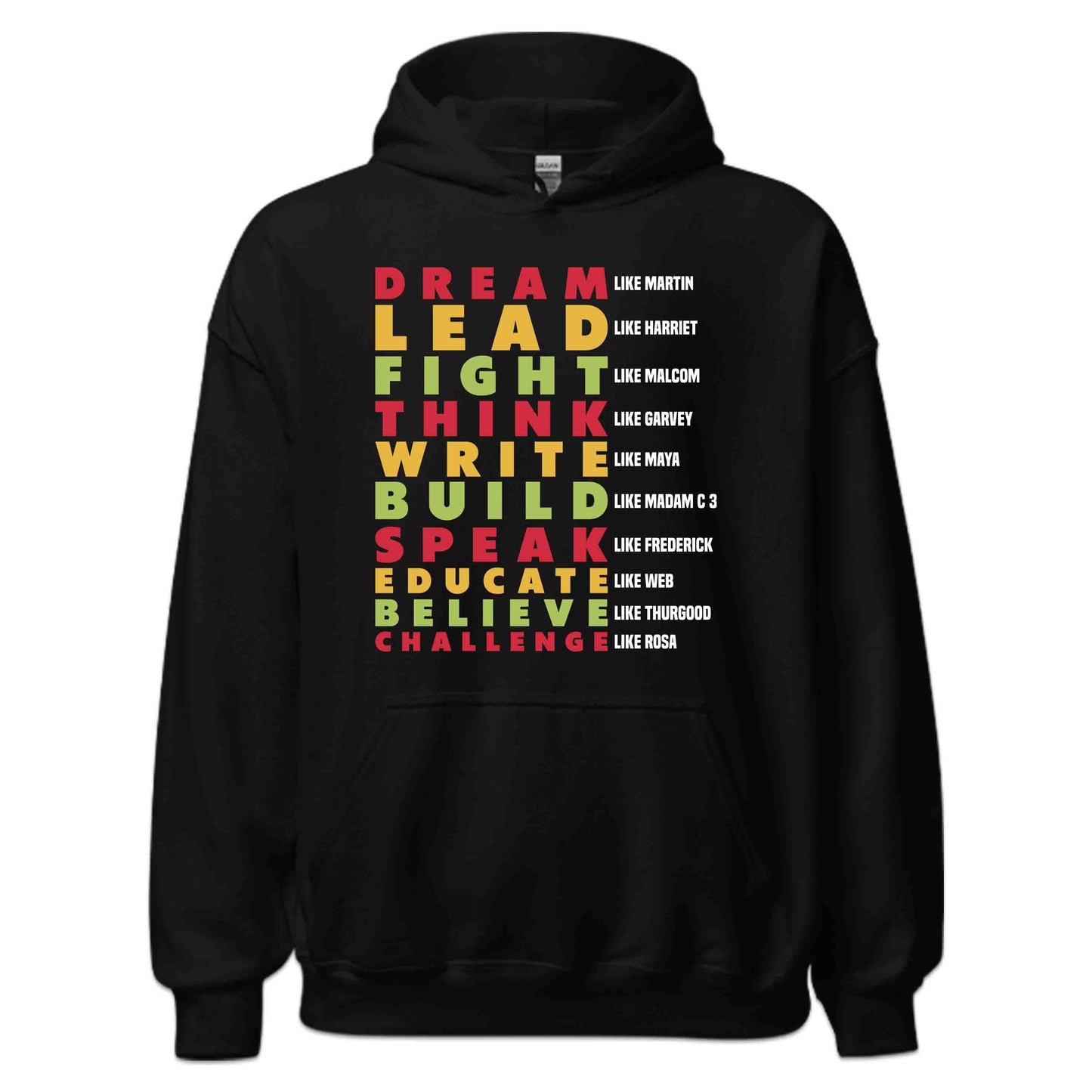 Black History Leaders Honoring Martin Malcolm Harriet Inspirational Typography | PRODUCT CODE: BLCHSTRYLDEAN