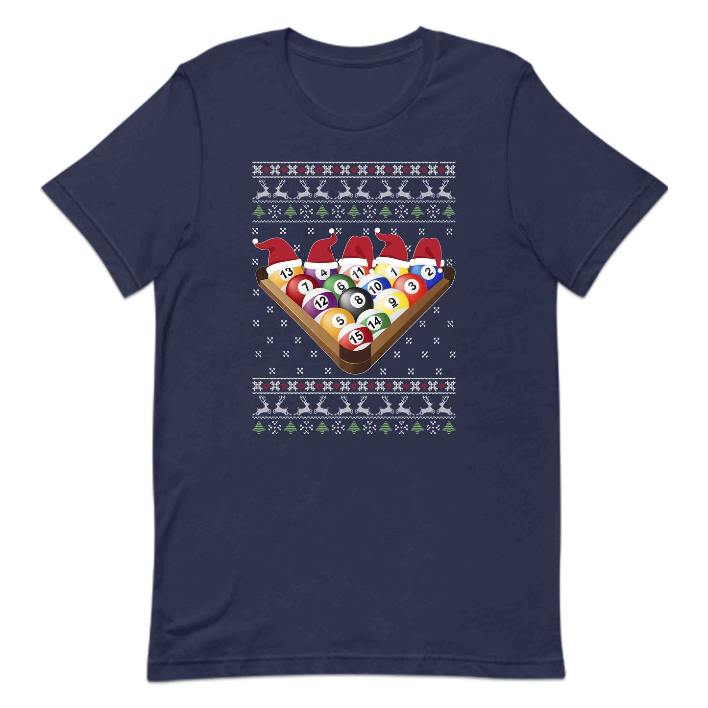 Billiards Christmas Merry Poolmas Xmas Eight Ball Pool Player | PRODUCT CODE: BLDRCHPLOMSA