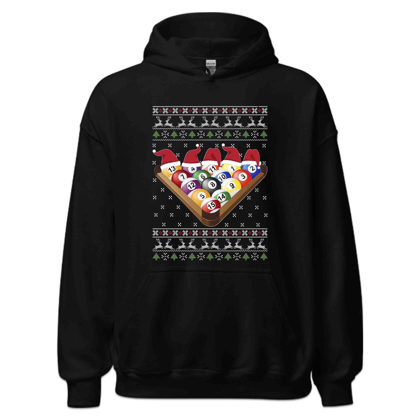Billiards Christmas Merry Poolmas Xmas Eight Ball Pool Player | PRODUCT CODE: BLDRCHPLOMSA