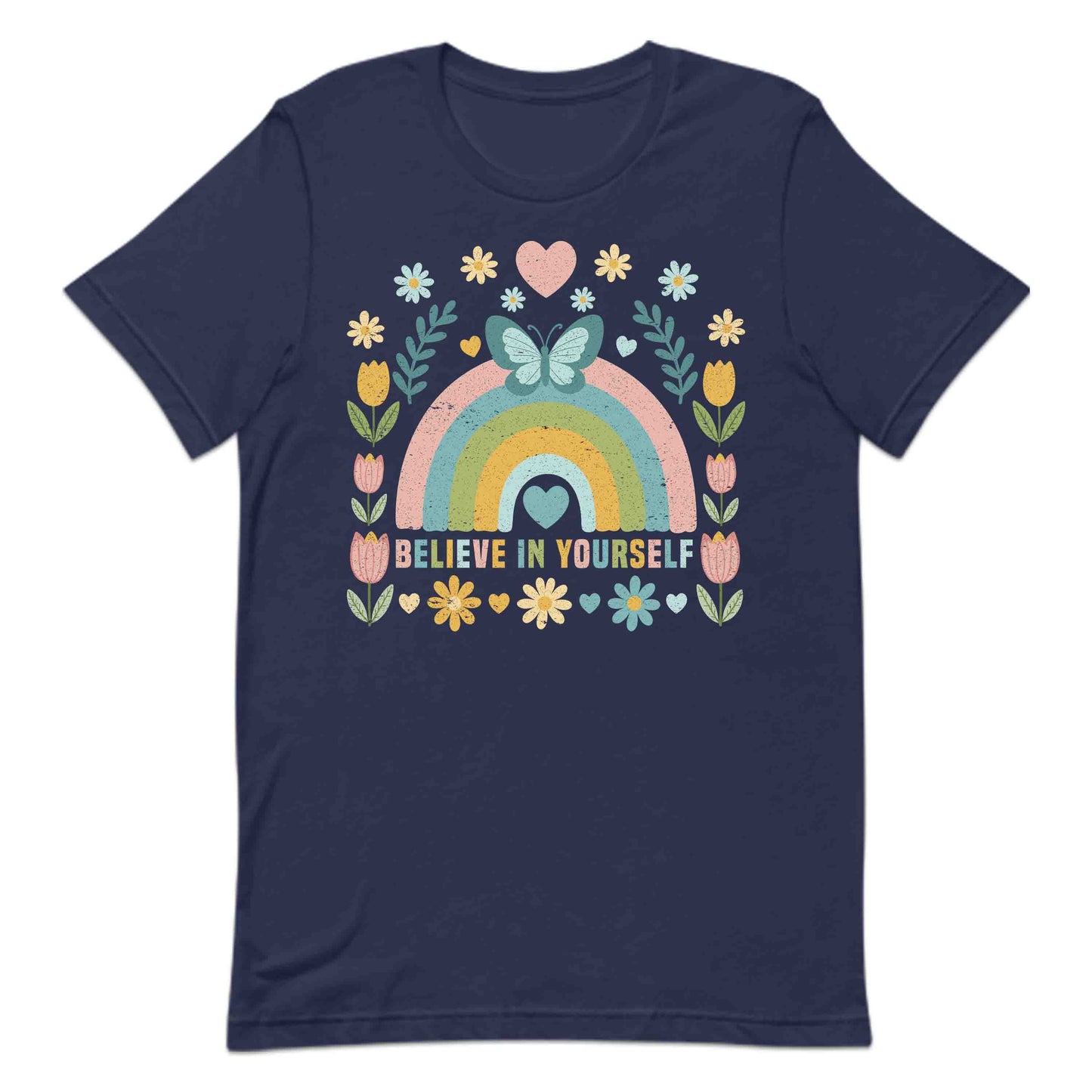 Believe in Yourself Motivational Rainbow Inspirational Quote | PRODUCT CODE: BLEINYRLSMTOW