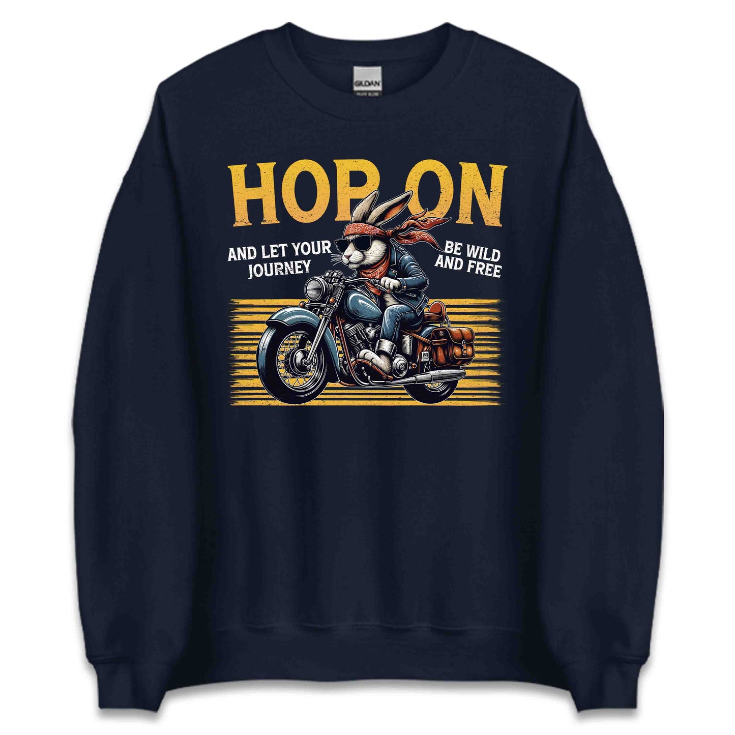 Bunny Biker Rabbit Motorcyclists Hop On and Ride Free | PRODUCT CODE: BNEKABYADSMWP