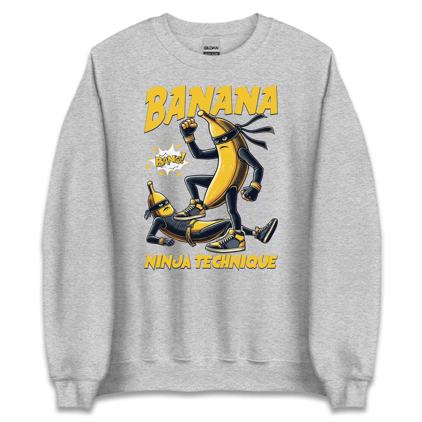 Banana Ninja Technique Comical Martial Arts Humor Banana Fruit Battle | PRODUCT CODE: BNJALCFRUOAC