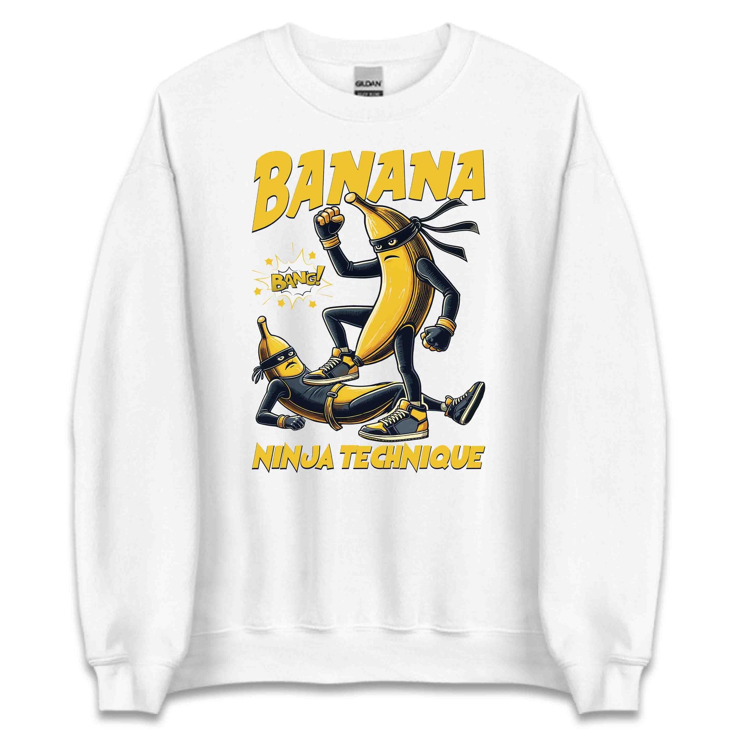 Banana Ninja Technique Comical Martial Arts Humor Banana Fruit Battle | PRODUCT CODE: BNJALCFRUOAC