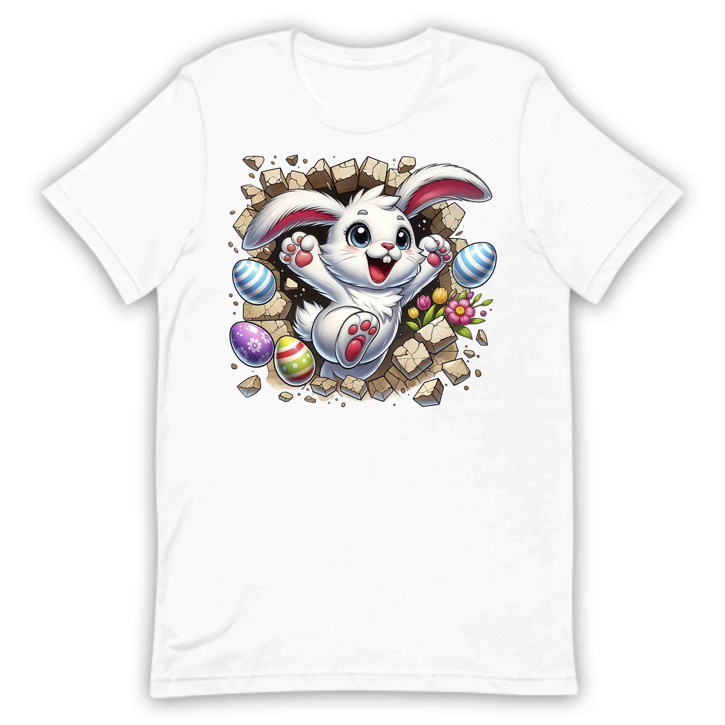 Bunny Breaking Through Wall 3D Realistic Happy Easter Bunny | PRODUCT CODE: BNYRKTHWLAPYE