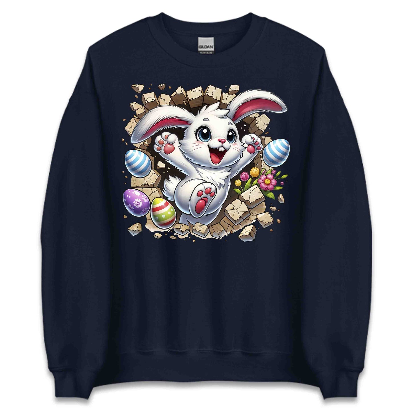 Bunny Breaking Through Wall 3D Realistic Happy Easter Bunny | PRODUCT CODE: BNYRKTHWLAPYE