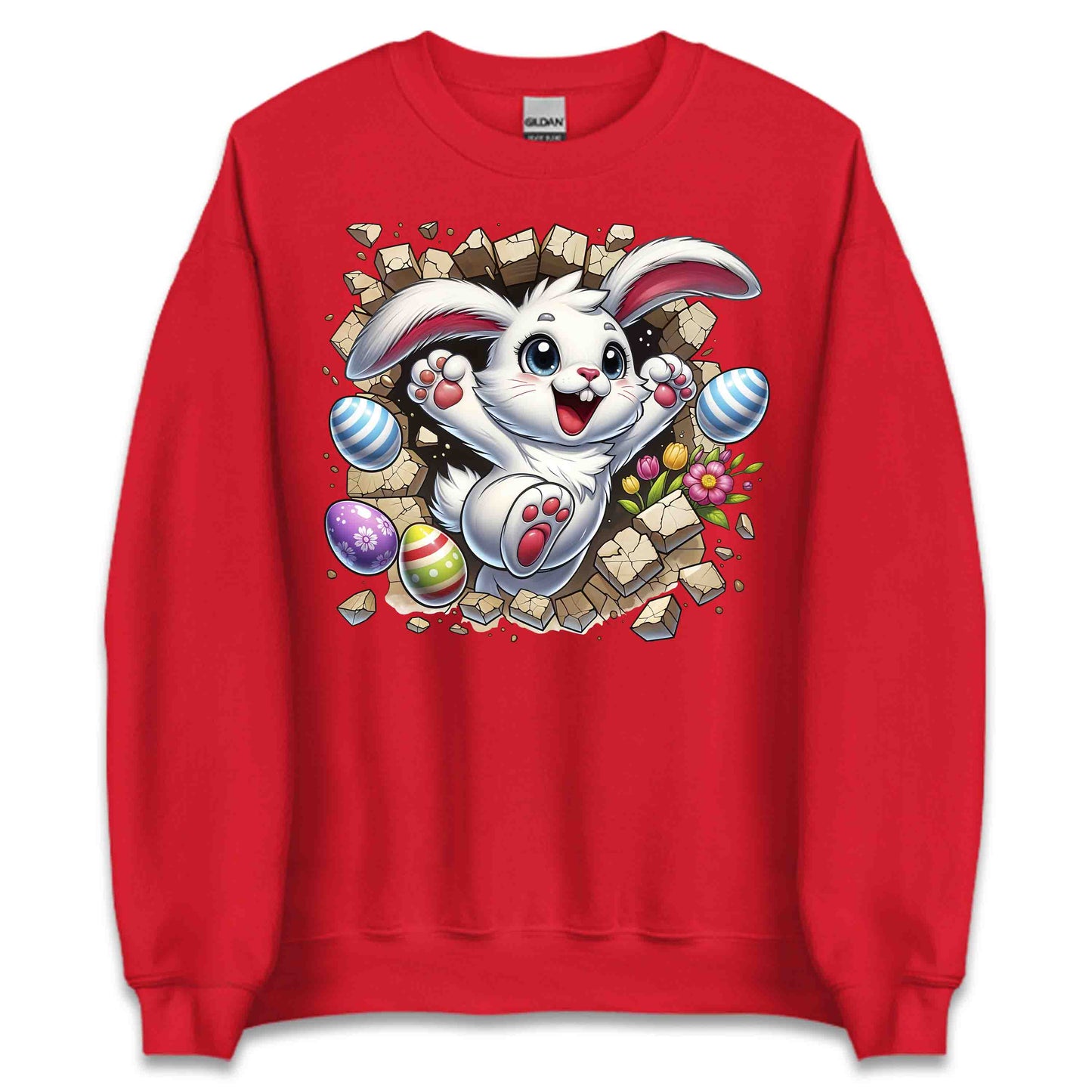 Bunny Breaking Through Wall 3D Realistic Happy Easter Bunny | PRODUCT CODE: BNYRKTHWLAPYE