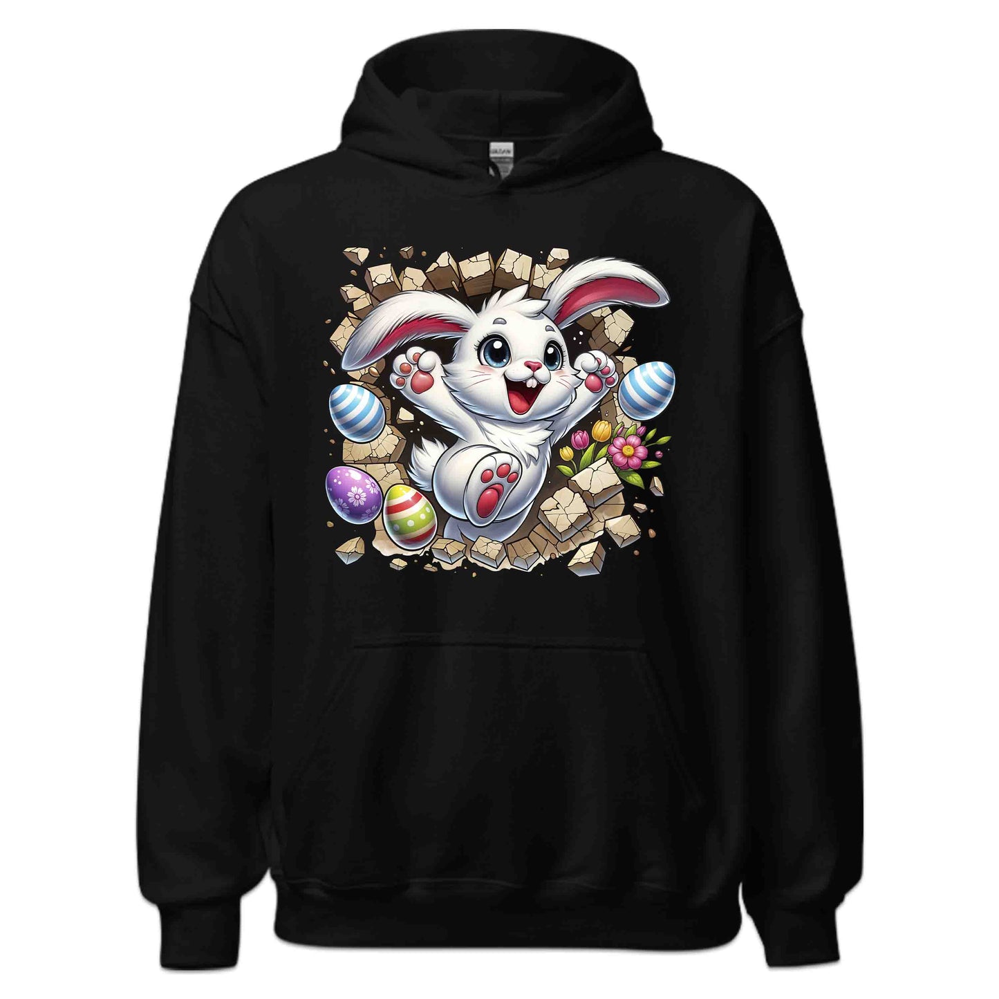 Bunny Breaking Through Wall 3D Realistic Happy Easter Bunny | PRODUCT CODE: BNYRKTHWLAPYE