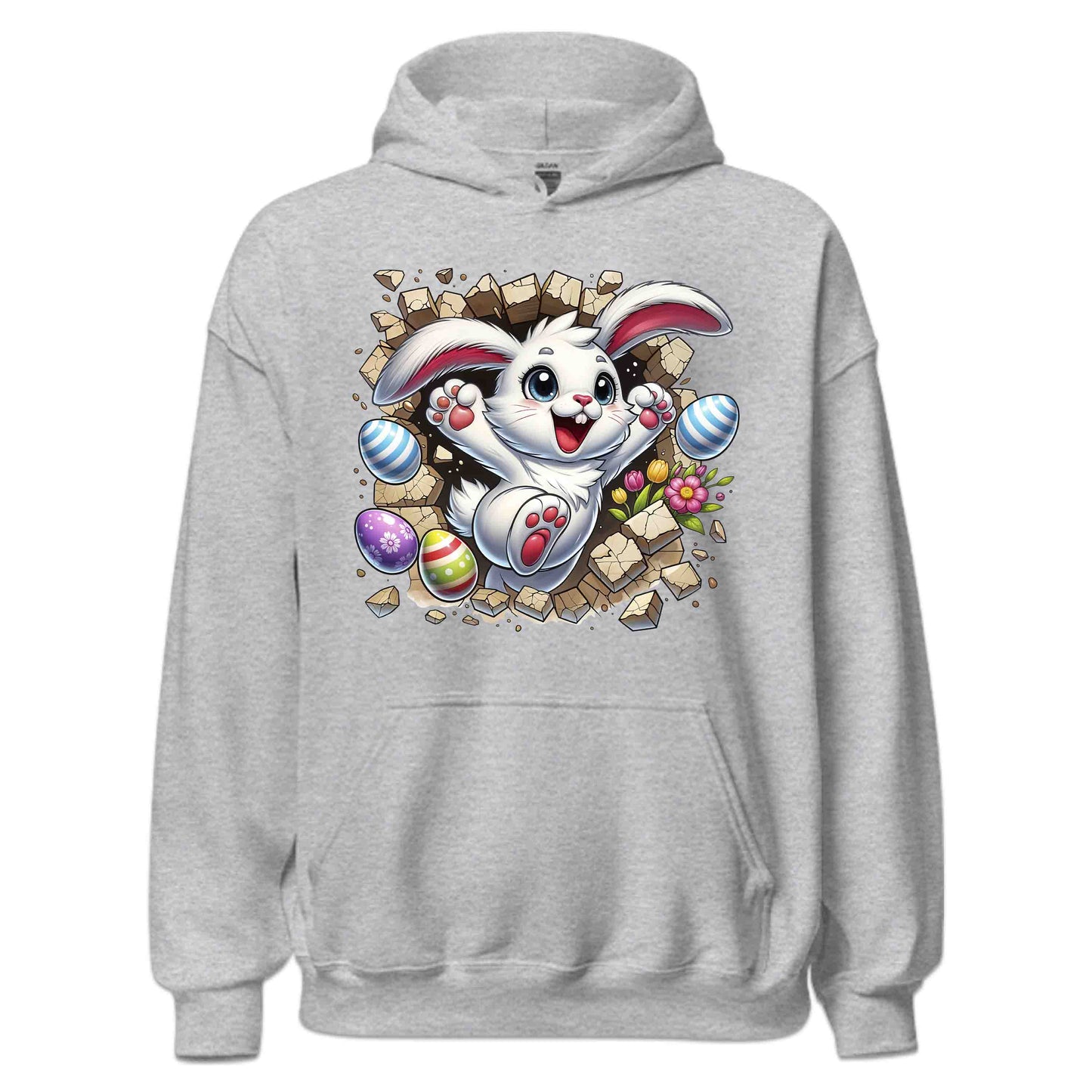 Bunny Breaking Through Wall 3D Realistic Happy Easter Bunny | PRODUCT CODE: BNYRKTHWLAPYE